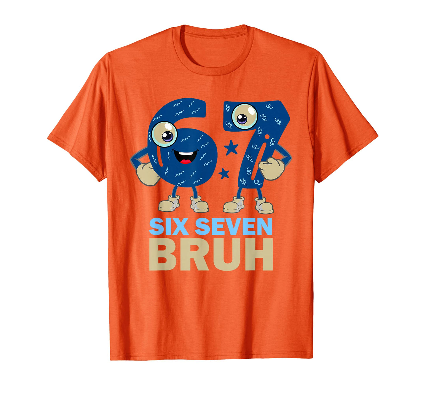 67 Meme 6 7 Numbers Designs Six Seven Bruh Funny Boys Kids T-Shirt