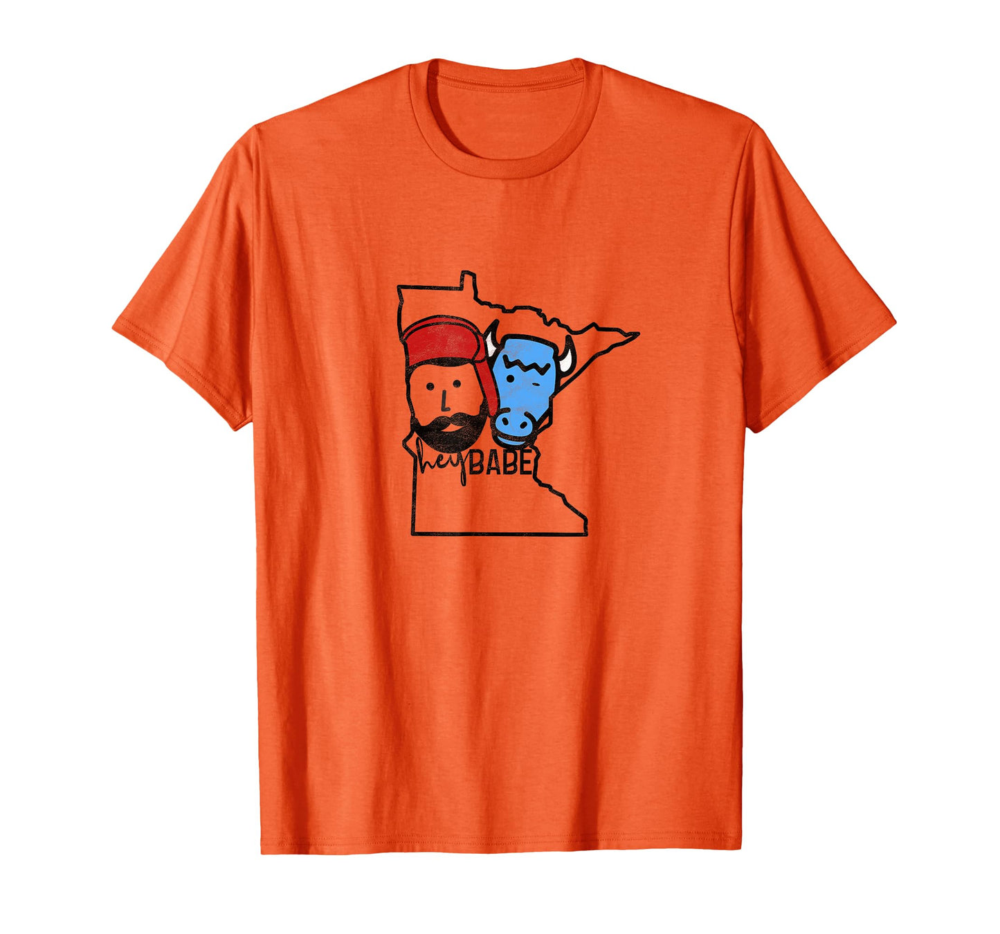 Cute Minnesota Babe Ox Paul Bunyan Vintage Retro T-shirt T-Shirt