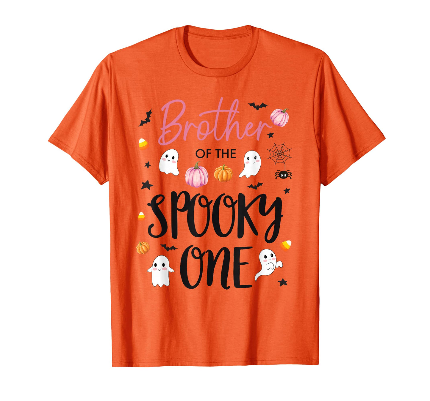 Brother of Spooky One Girl 1st Birthday Pink Halloween Cute T-Shirt