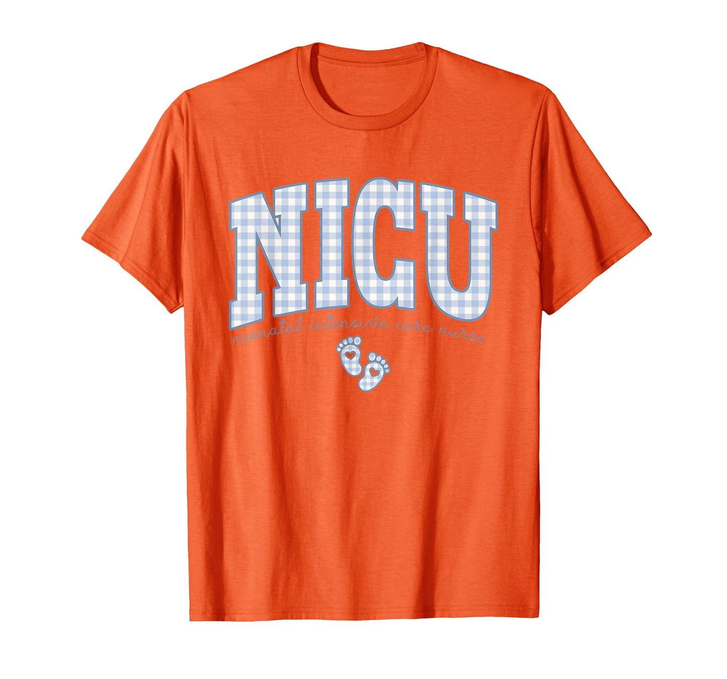 Women NICU Neonatal Intensive Care Nurse NICU Nurse Gingham T-Shirt