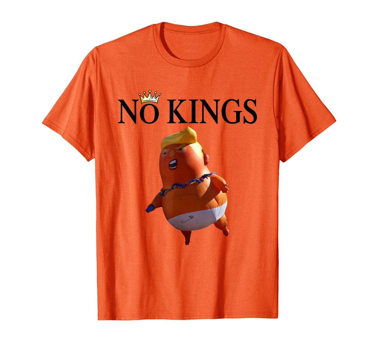 No Kings Patriotic US Flag Funny Not King Joke T-Shirt