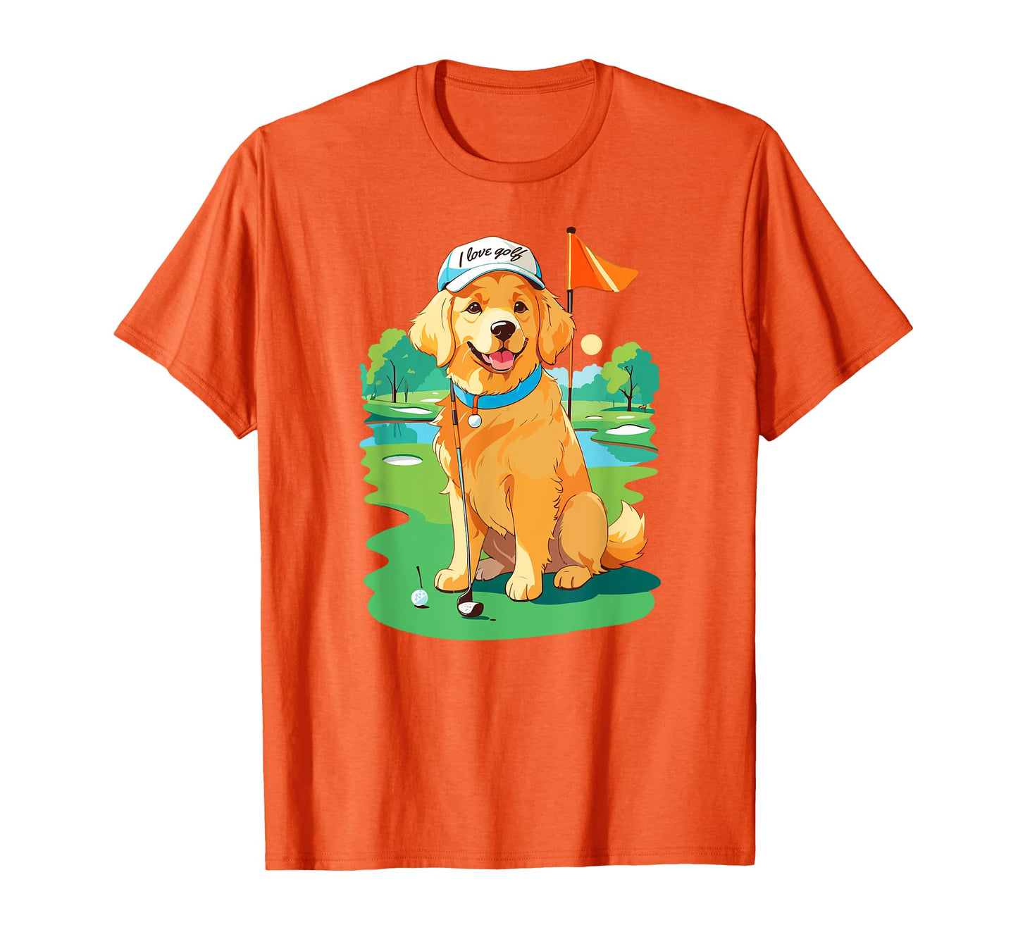 Golf Player Lover Golden Retriever T-Shirt