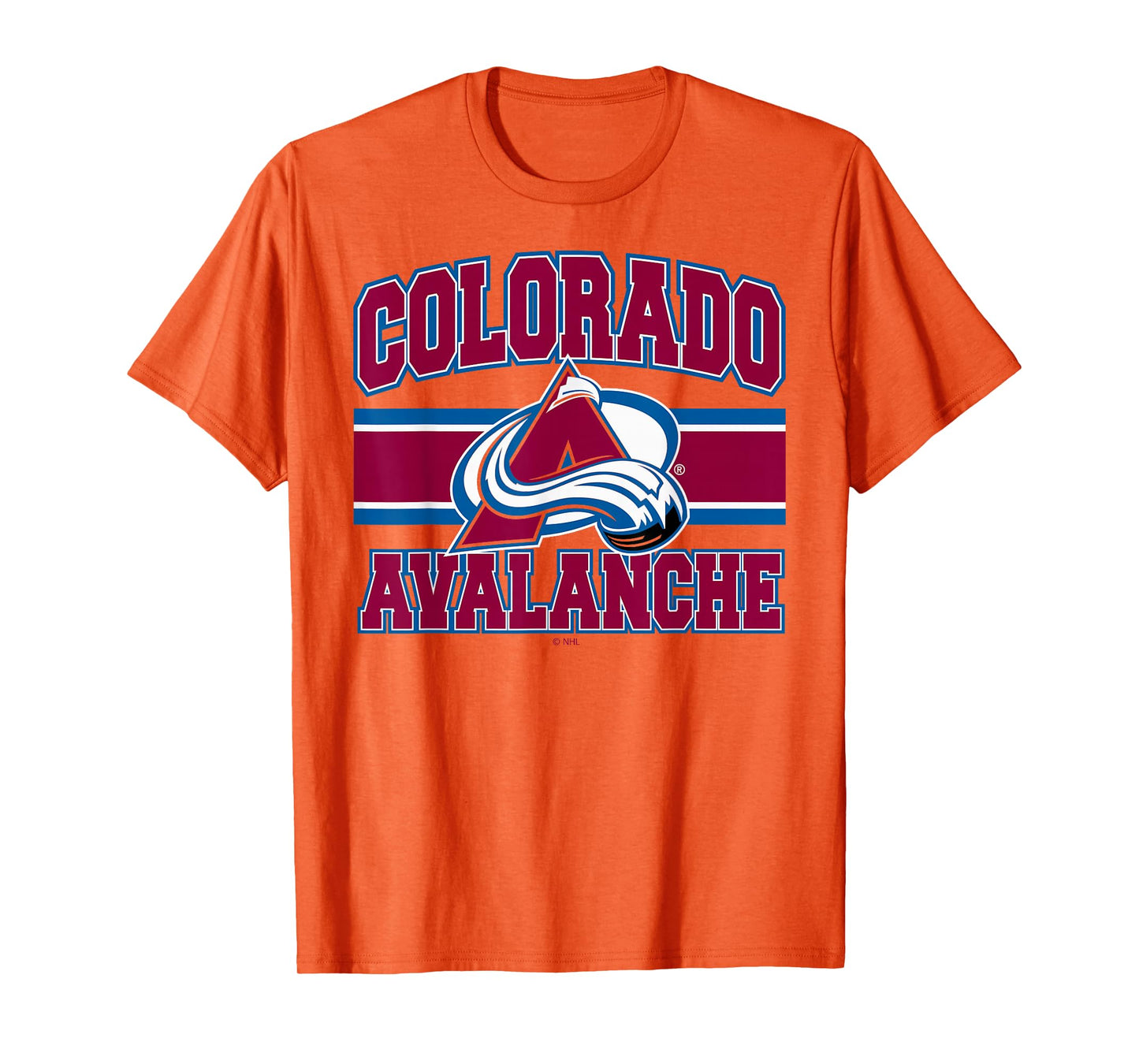 Colorado Avalanche Stripe Heather Gray Officially Licensed T-Shirt