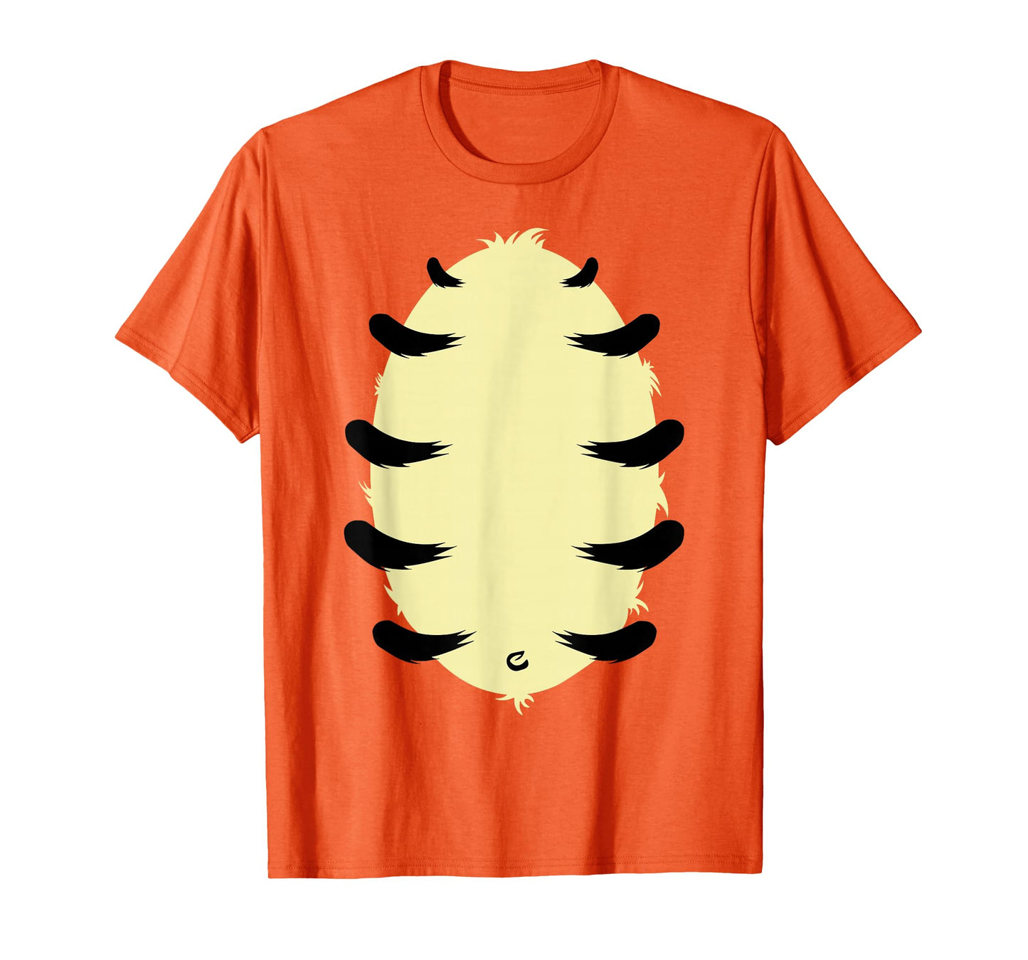 Orange Tiger Belly Hairy Costume Halloween Animal T-Shirt