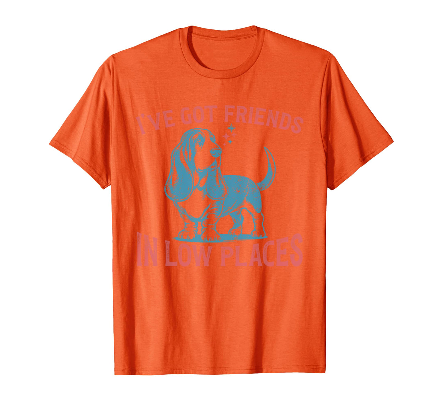 I've Got Friends In Low Places Funny Basset Hound Dog Lover T-Shirt