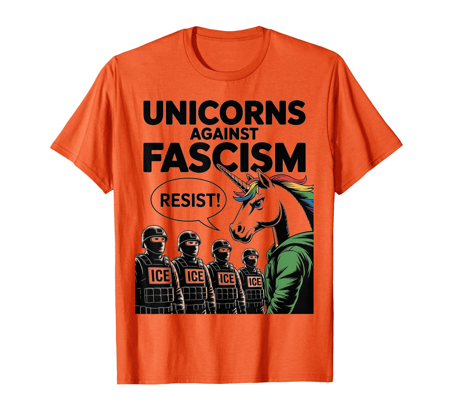 Unicorns Against Fascism LGBTQ Fascist 50501 No Kings Resist T-Shirt