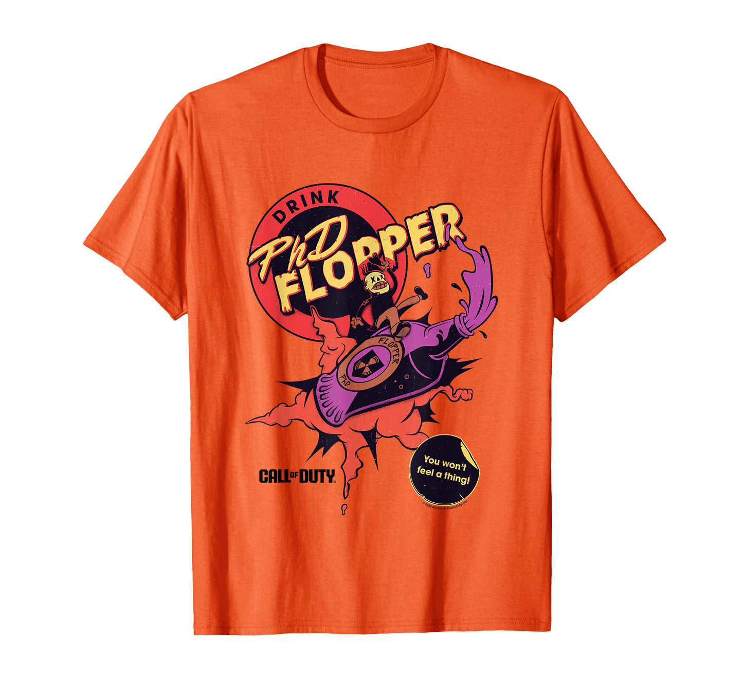 Call Of Duty Drink PhD Flopper You Won't Feel A Thing! Logo T-Shirt