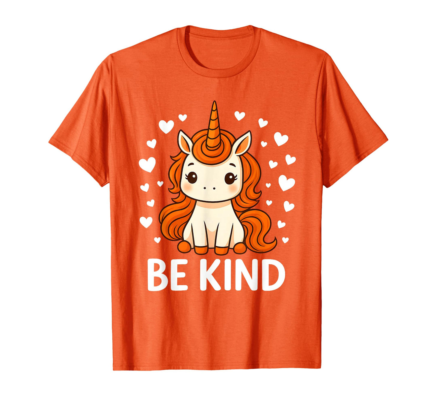 Cute Unicorn Kids Be Kind Anti Bullying Unity Day Orange T-Shirt
