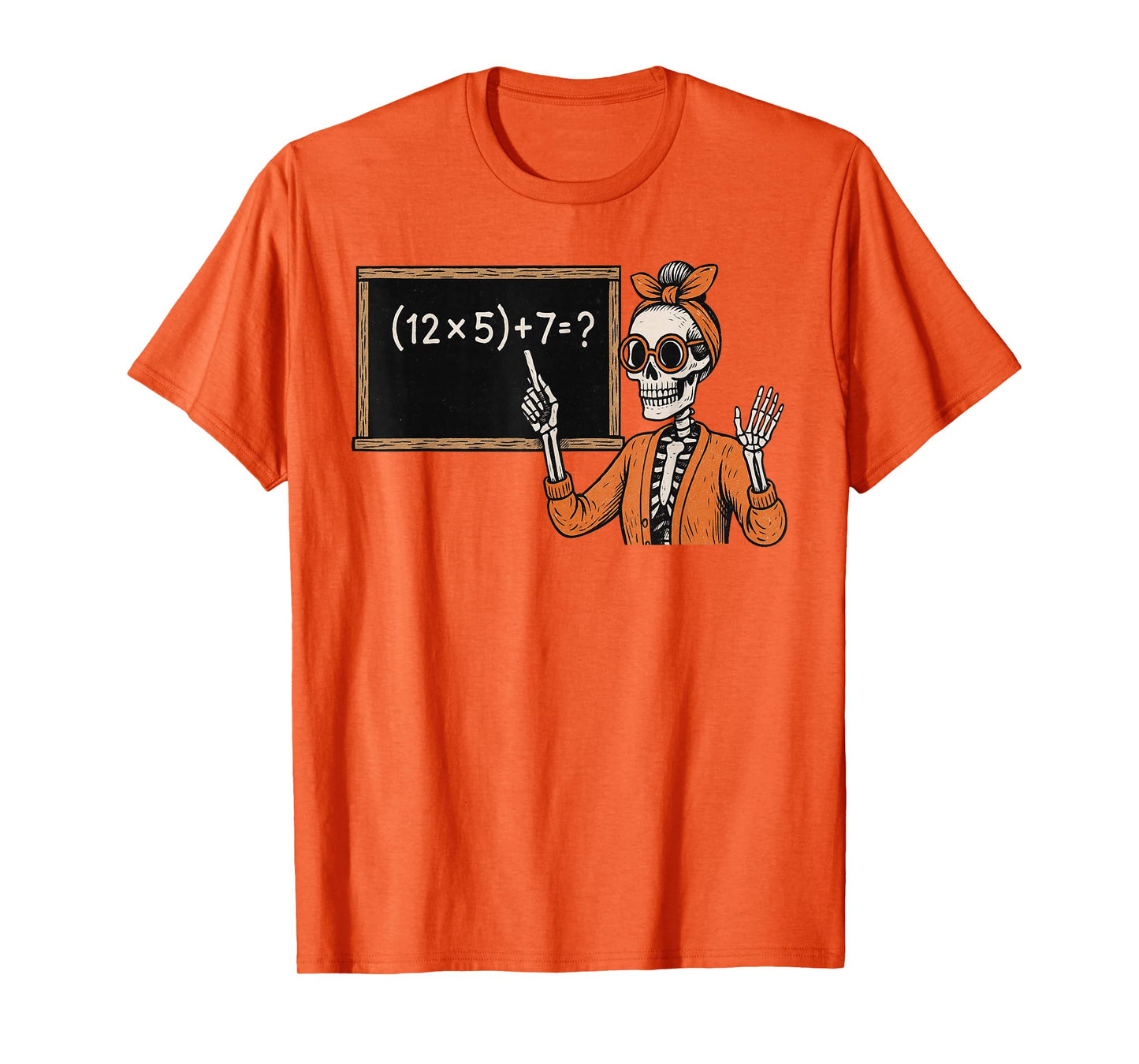 67 Teacher Halloween Skeleton Six Seven Meme Brainrot Math T-Shirt