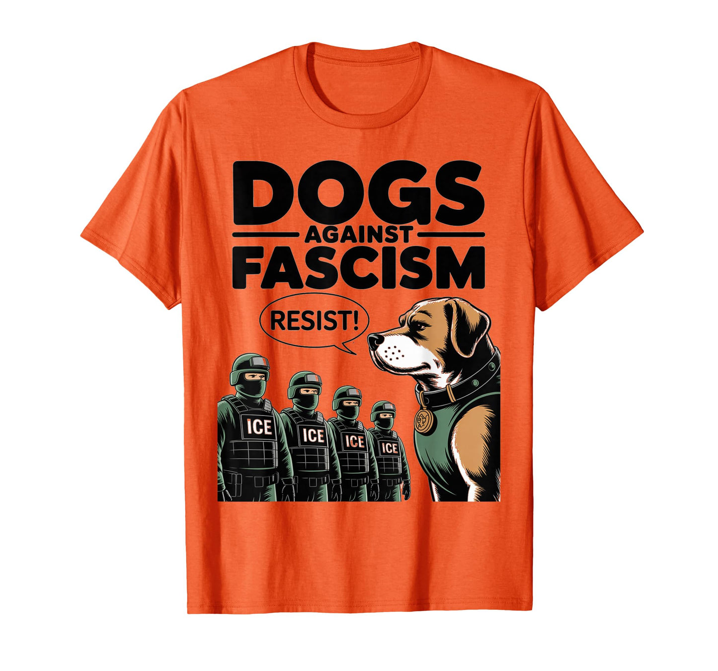 Dogs Against Facism Facist USA 50501 No Kings Resist Dog T-Shirt