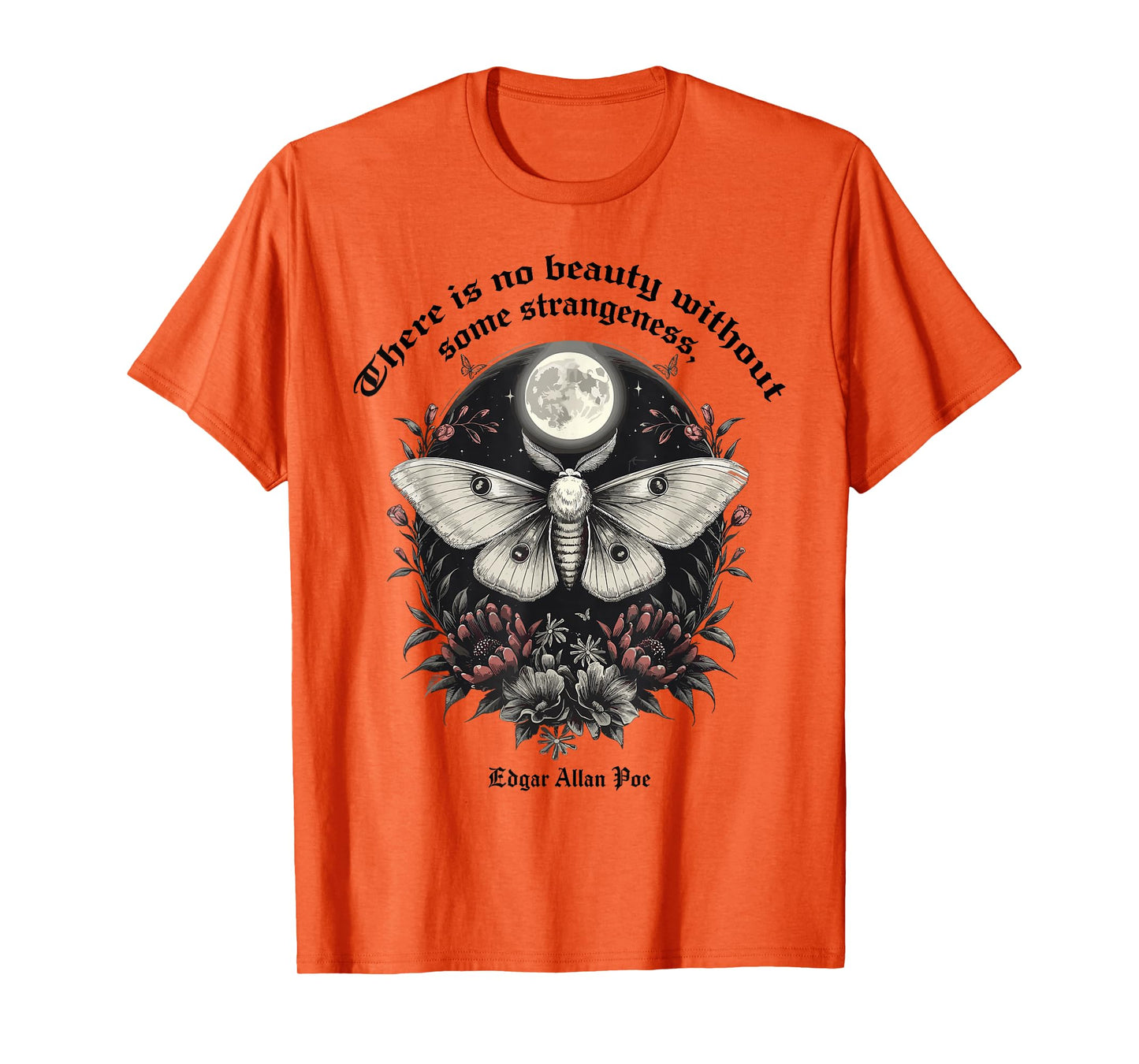 Inspiration from Edgar Allan Poe's Works Apparel Unisex-Adults T-Shirt Grey Small Gothic Poetry-Themed T-Shirt