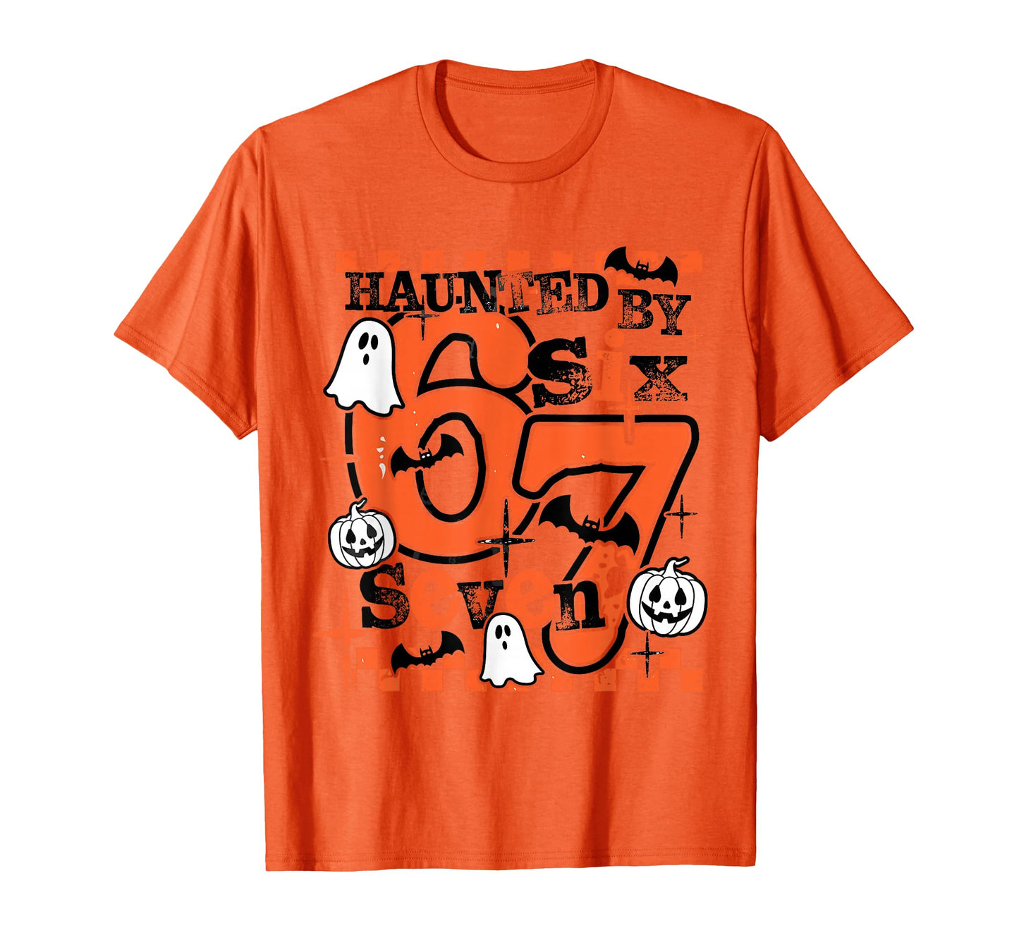 Haunted by 67 Funny Six Seven Meme 6 7 Halloween Costume Kid T-Shirt