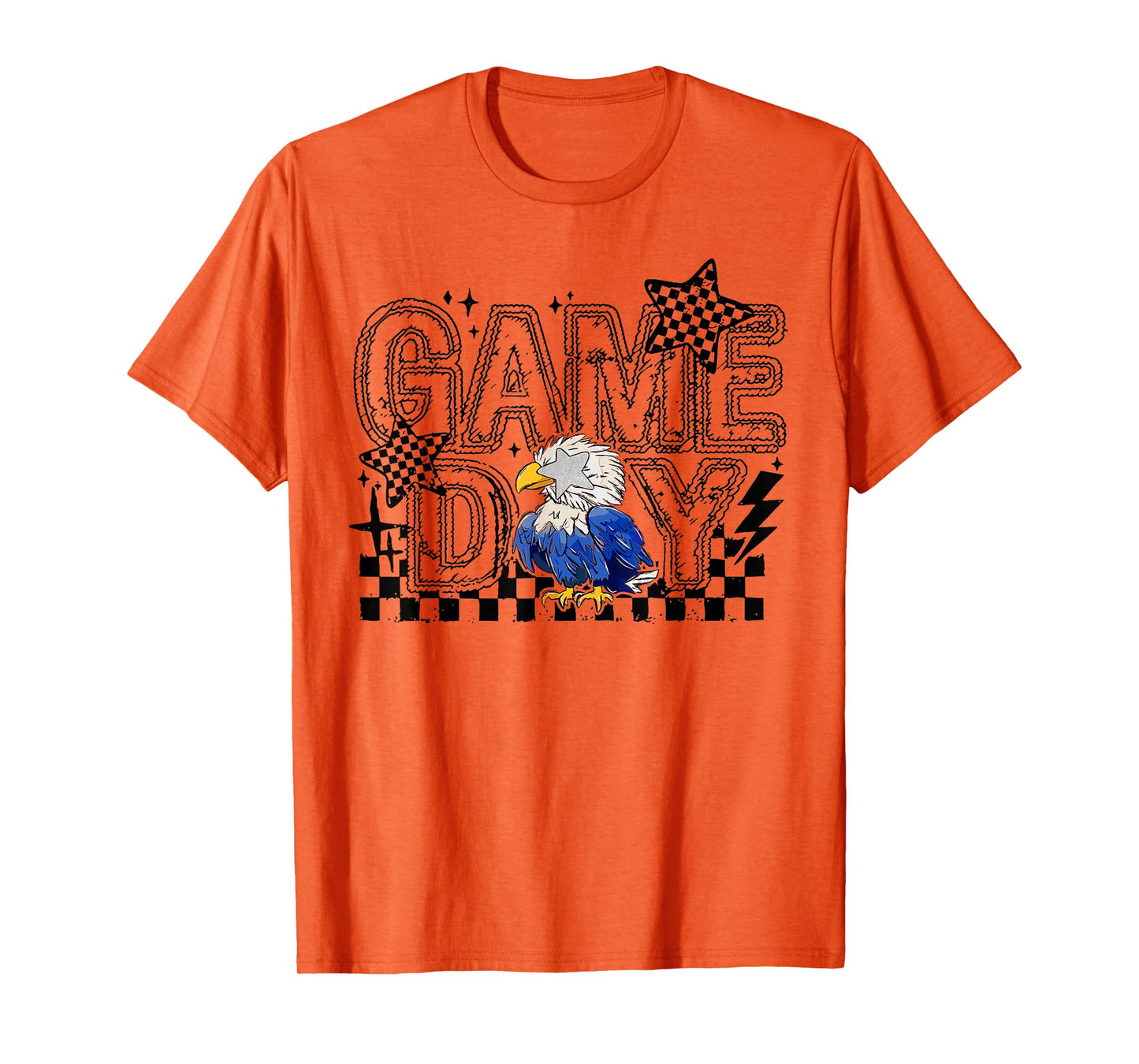 Football Checkered Game Day School T-Shirt