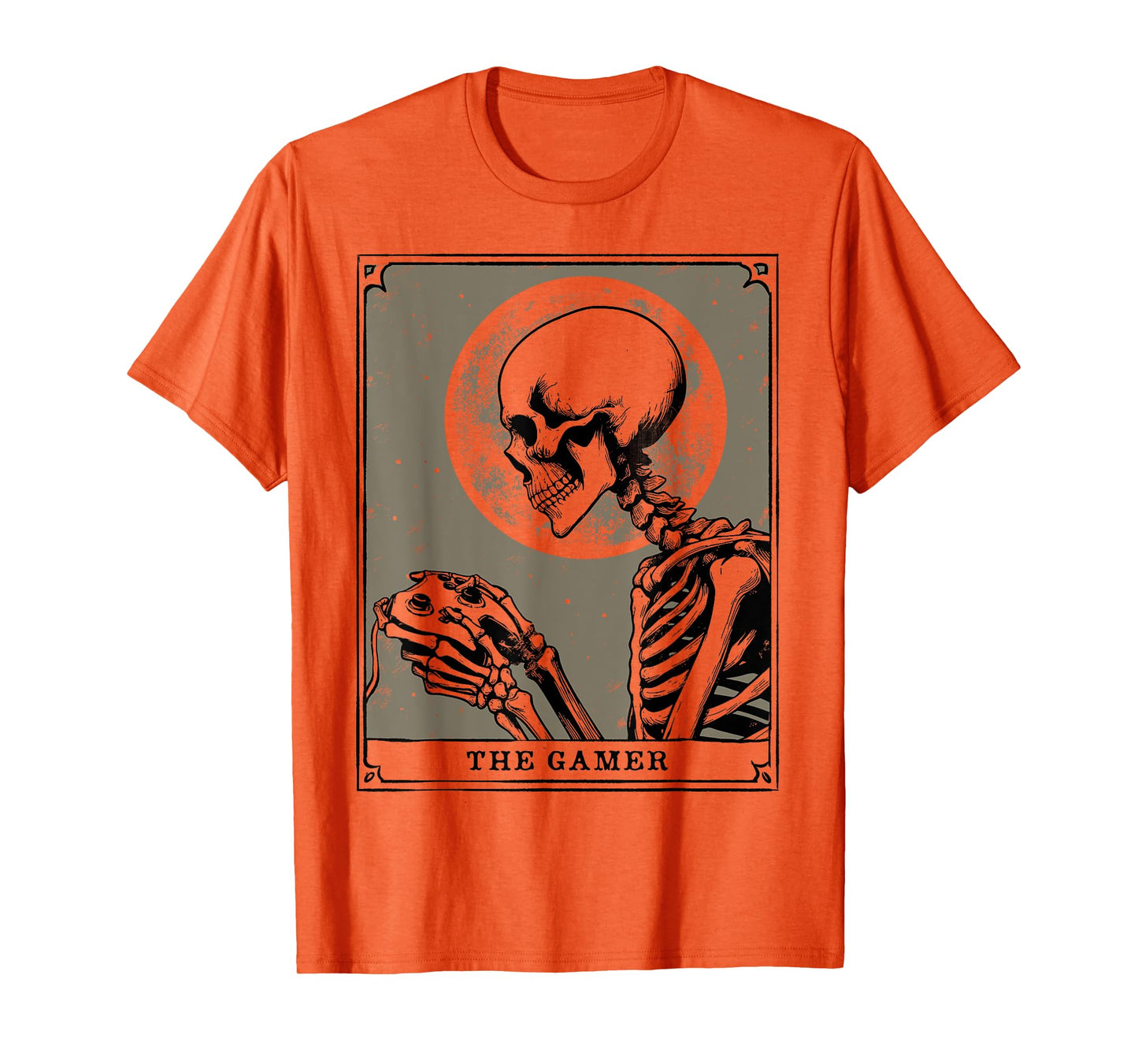 Tarot Card Shirt The Gamer Tarot Card Mystic Gaming Skeleton T-Shirt