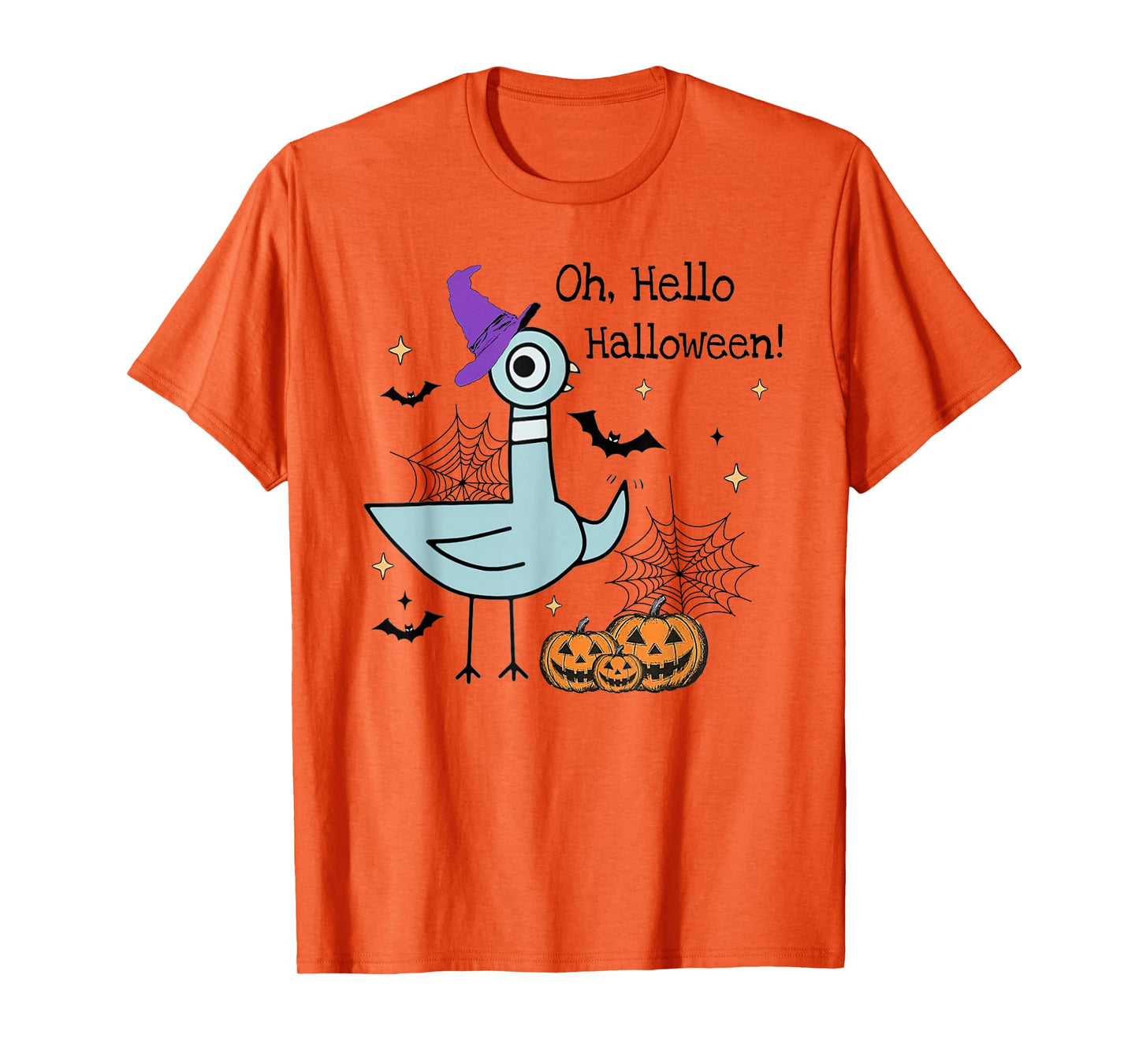 Oh, Hello Halloween Pigeon Shirt Spooky Season Teachers Kids T-Shirt