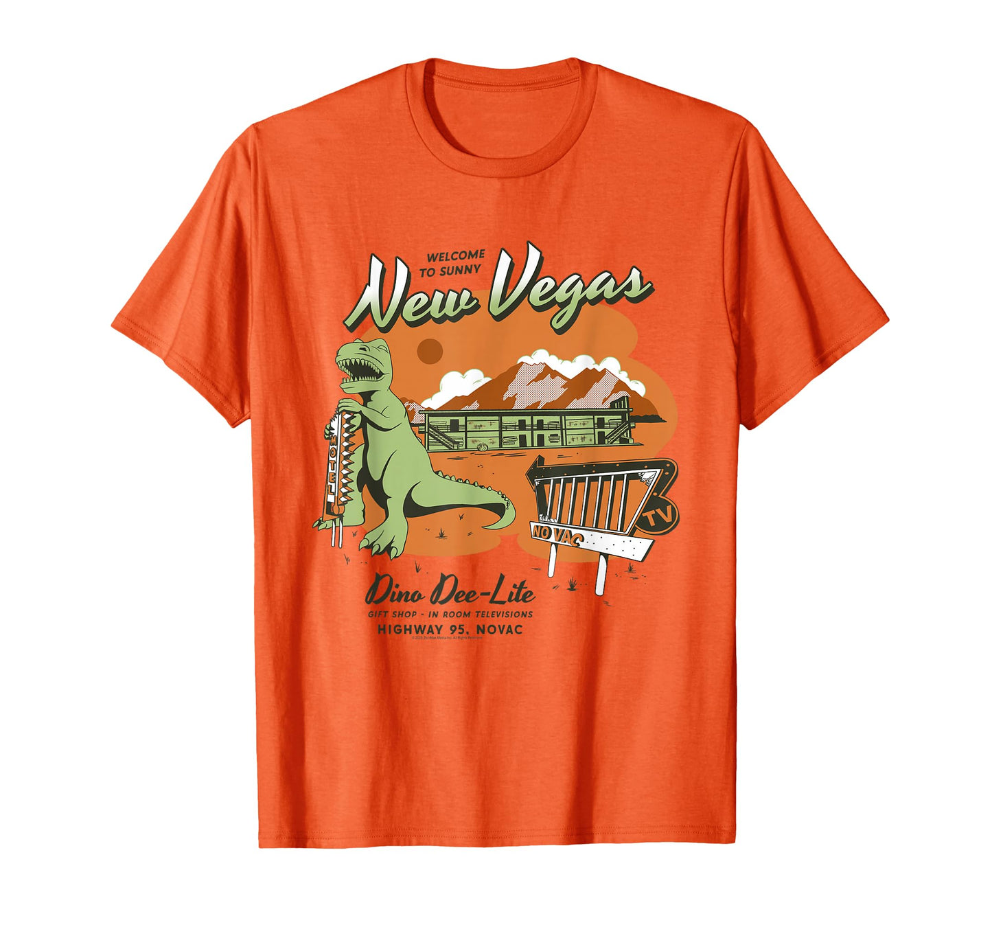 Fallout Welcome to New Vegas Dino Dee-Lite Video Game T-Shirt