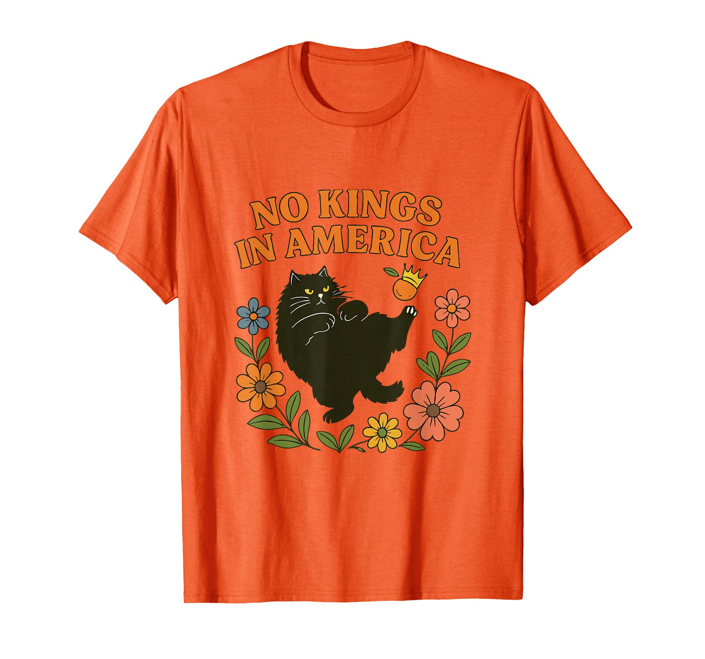 No Kings in America We The People Retro Boho Floral For Girl T-Shirt