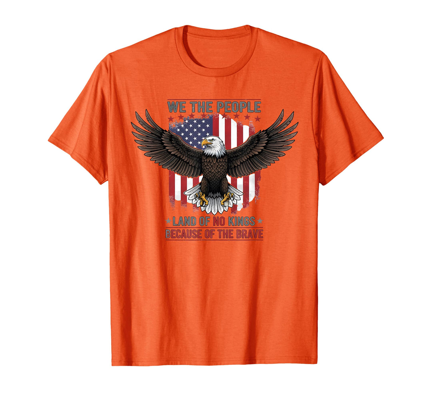 Funny No Kings Tee America Vintage Flag No Kings Day T-Shirt