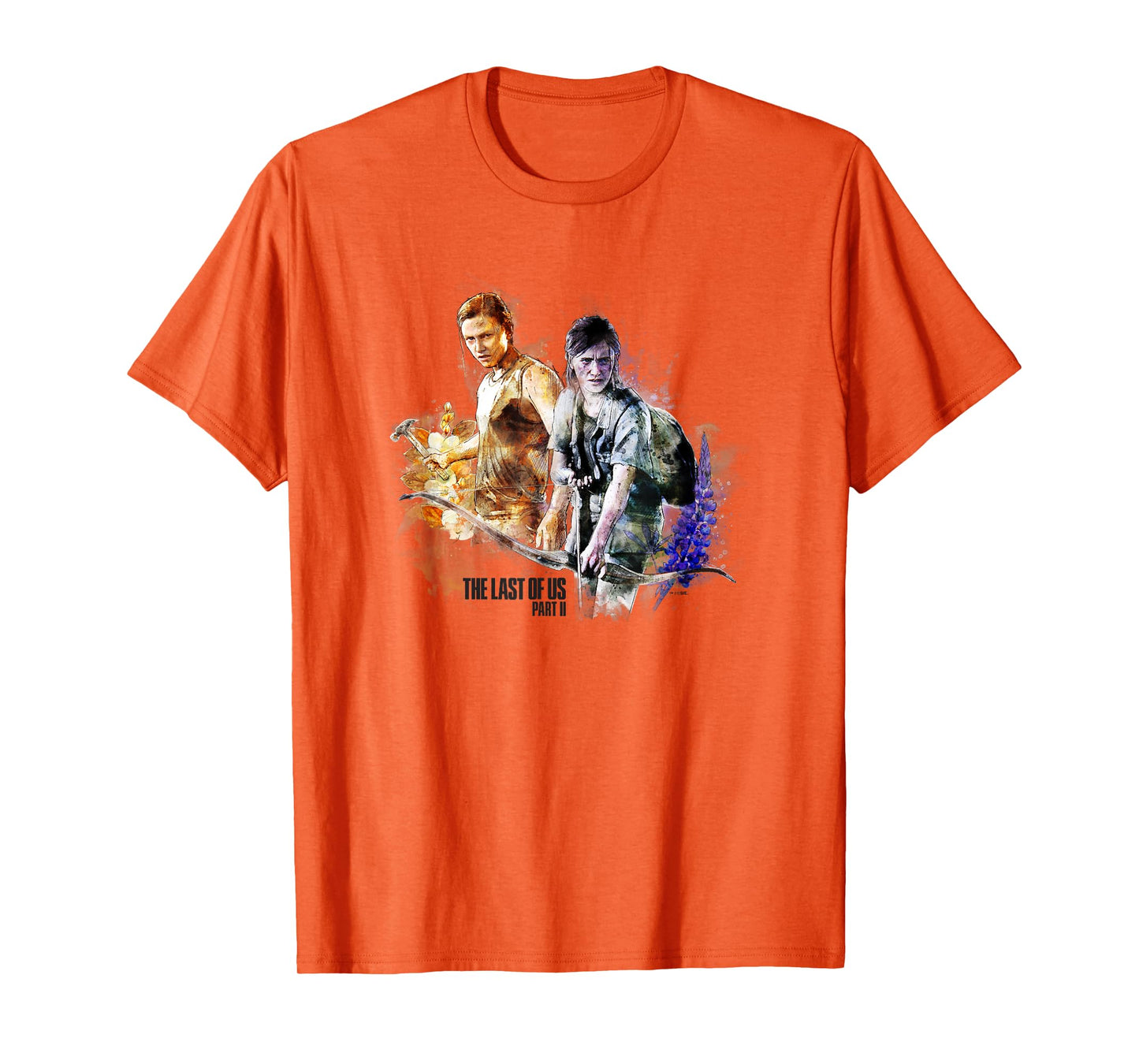 The Last of Us Part II Iconic Abby Ellie Watercolor Floral T-Shirt