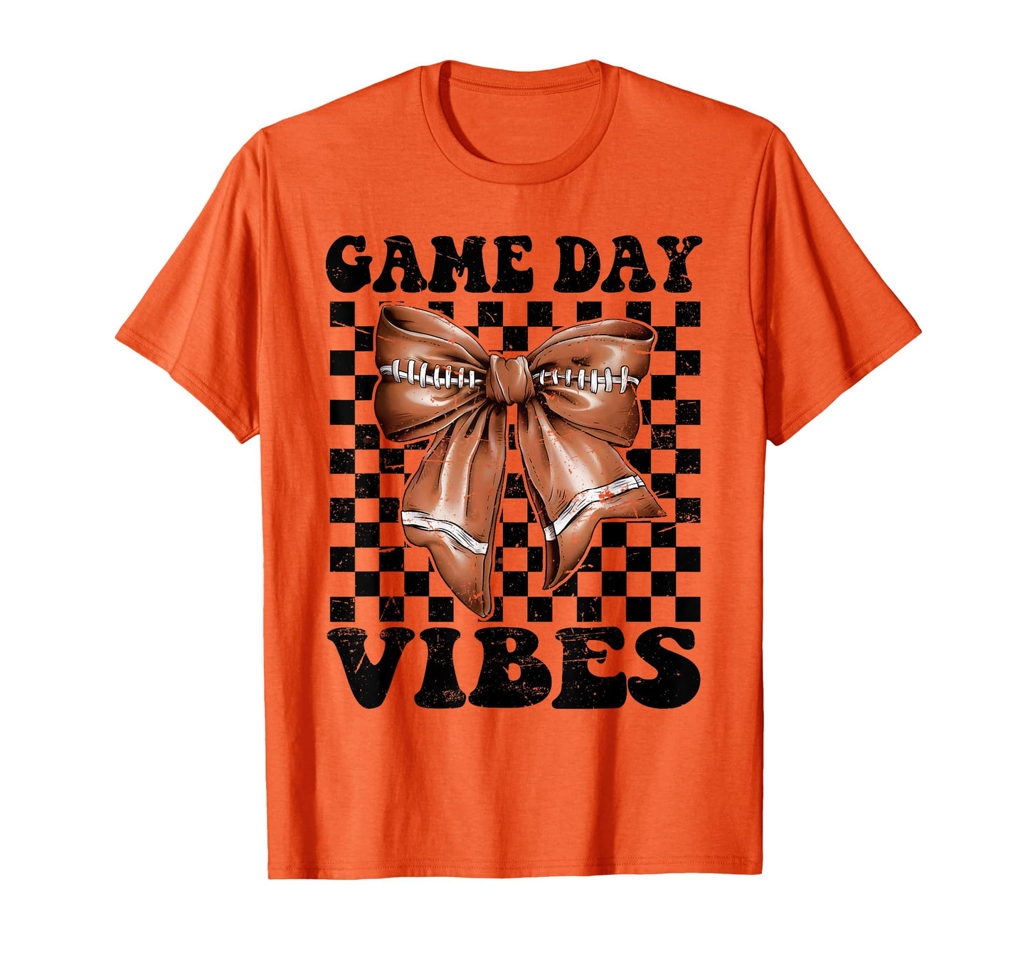 Game day vibes football coquette football season mom women T-Shirt