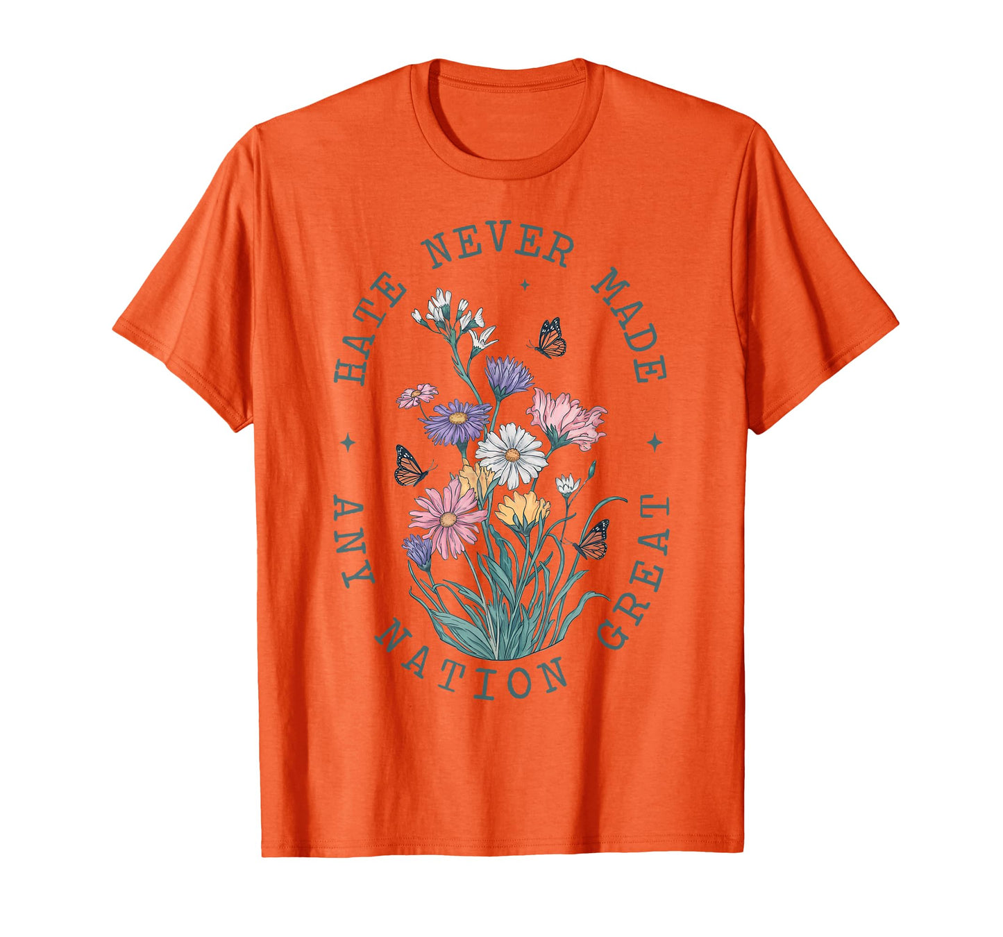 Floral Butterflies Democrat President Liberal T-Shirt