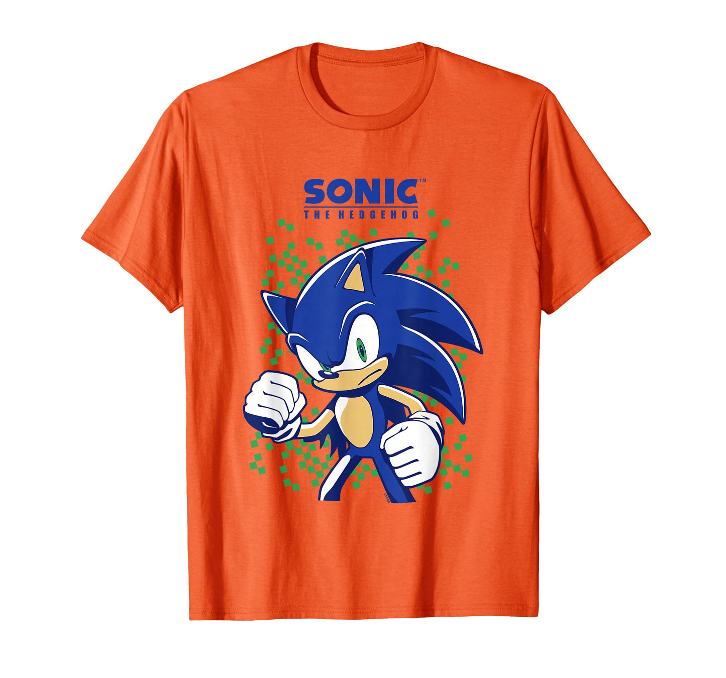 Sonic The Hedgehog Green Pixel Background Epic Shot T-Shirt