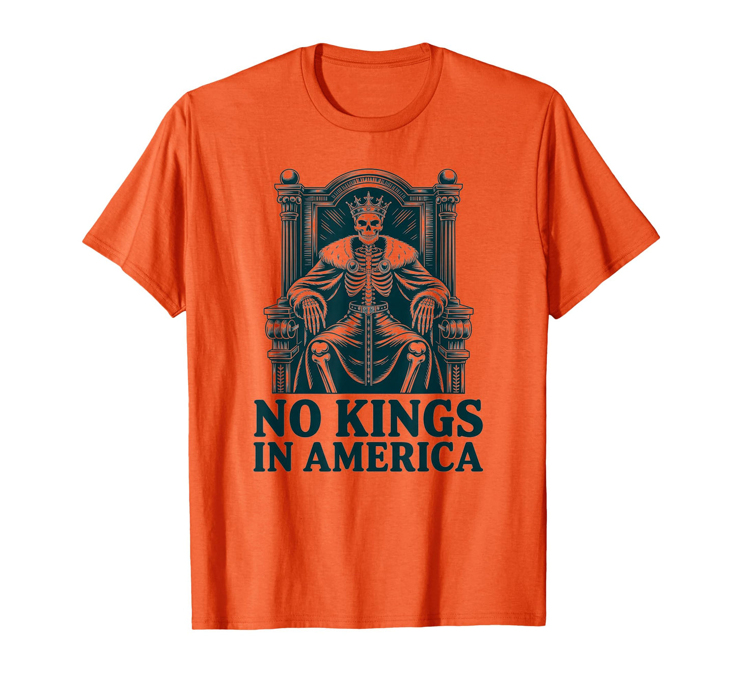 No Kings Shirt Skeleton Vintage America No Kings in America T-Shirt