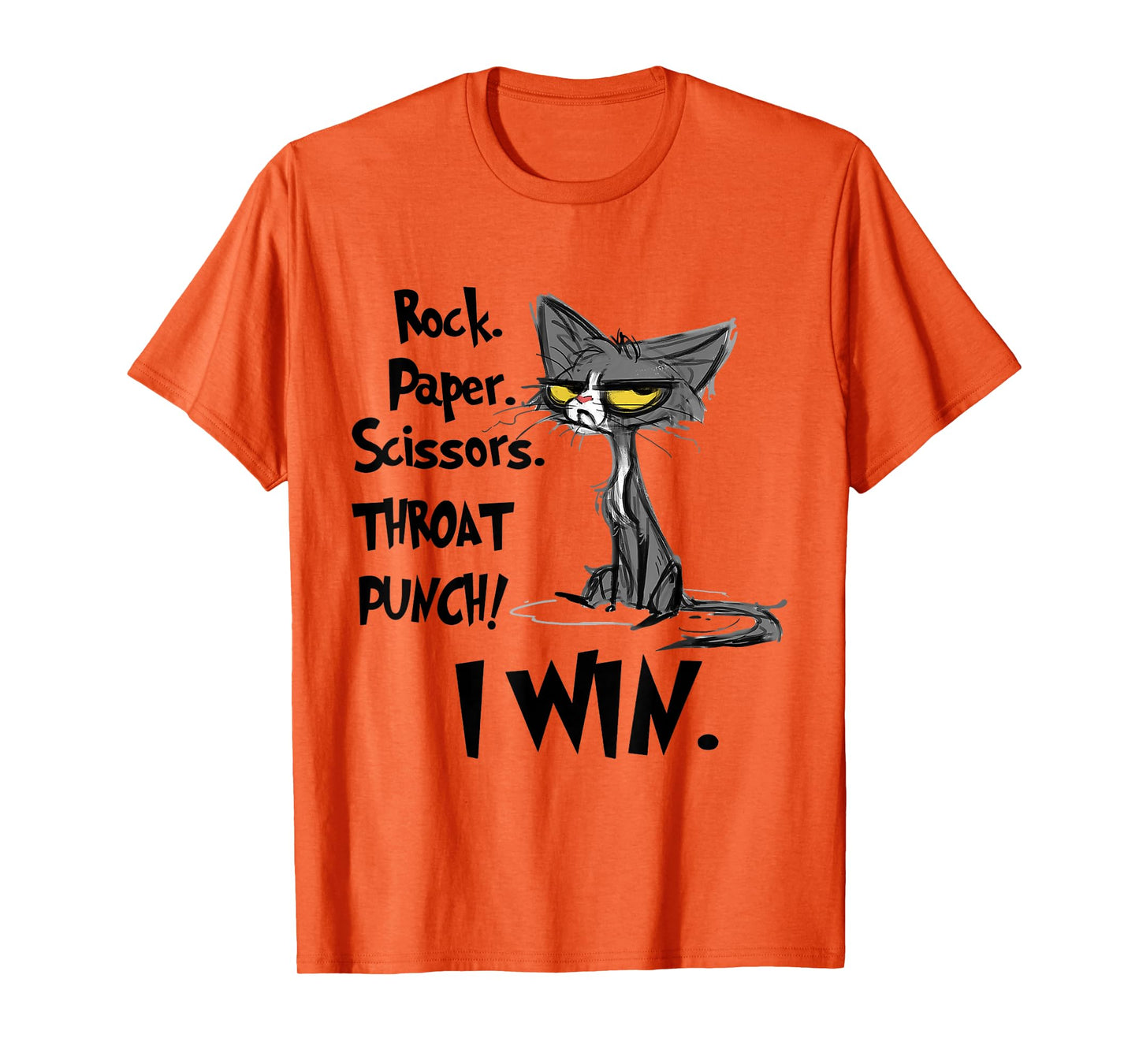 Rock Paper Scissors Throat Punch I Win T-Shirt