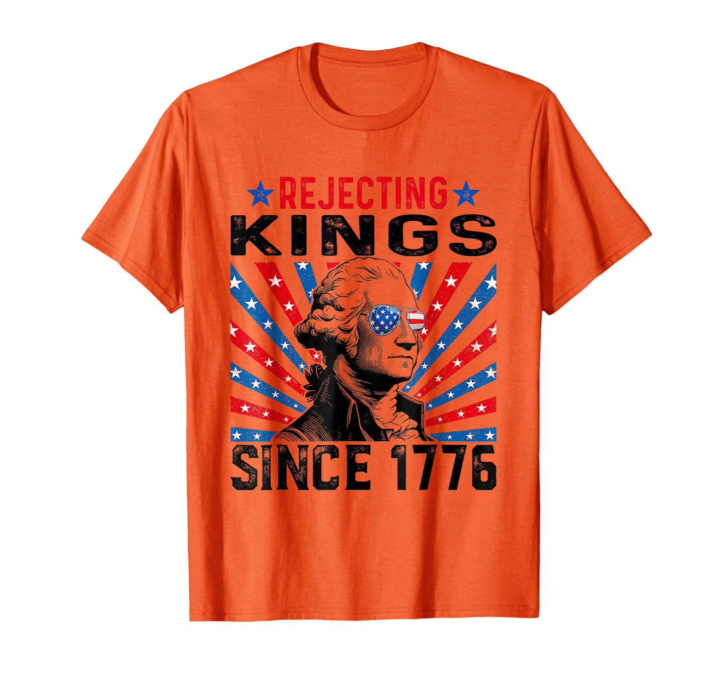 Rejecting Kings Since 1776 Distressed USA Flag Vintage T-Shirt