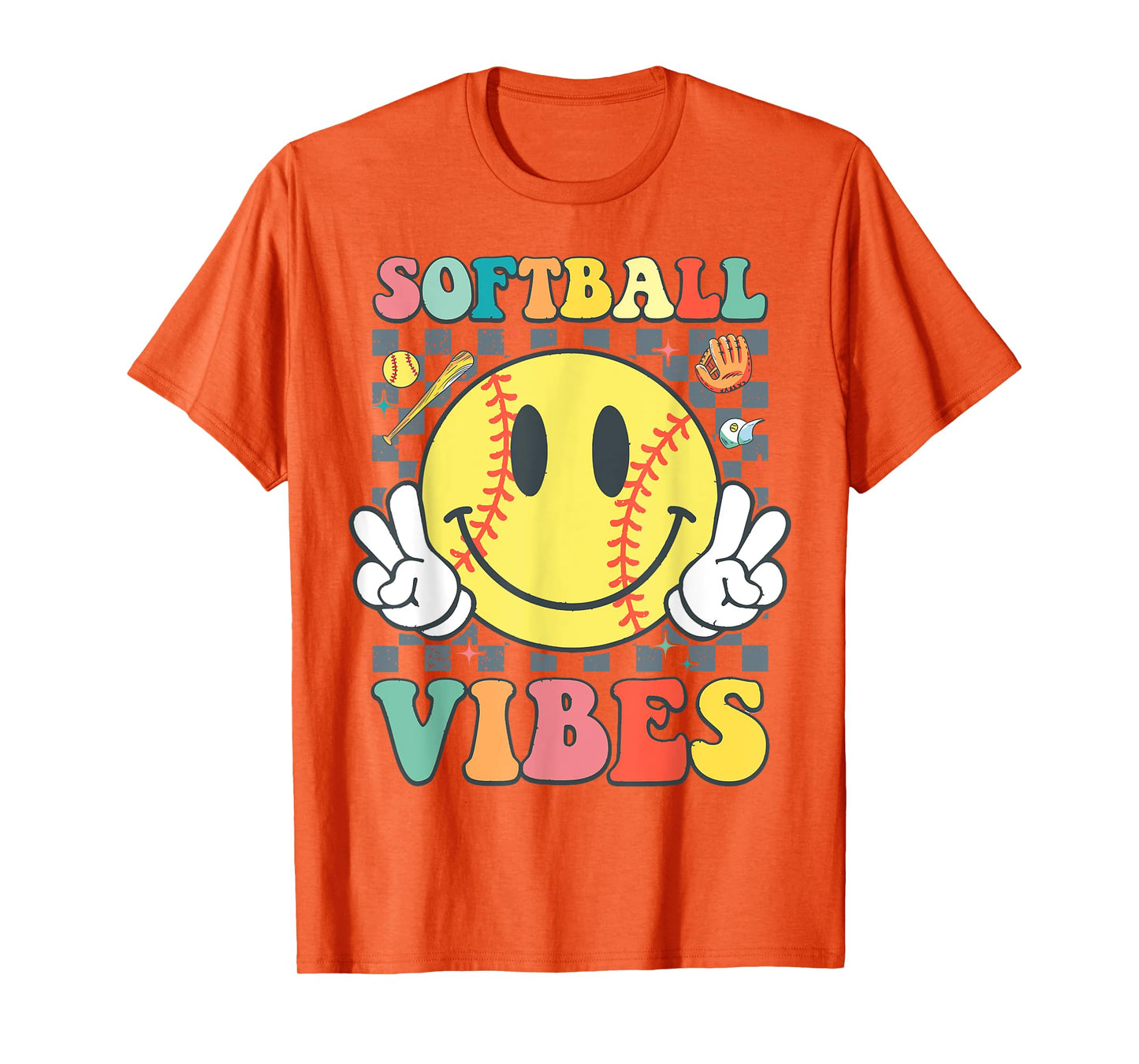 Softball Vibes Softball Game Day Girls Women T-Shirt