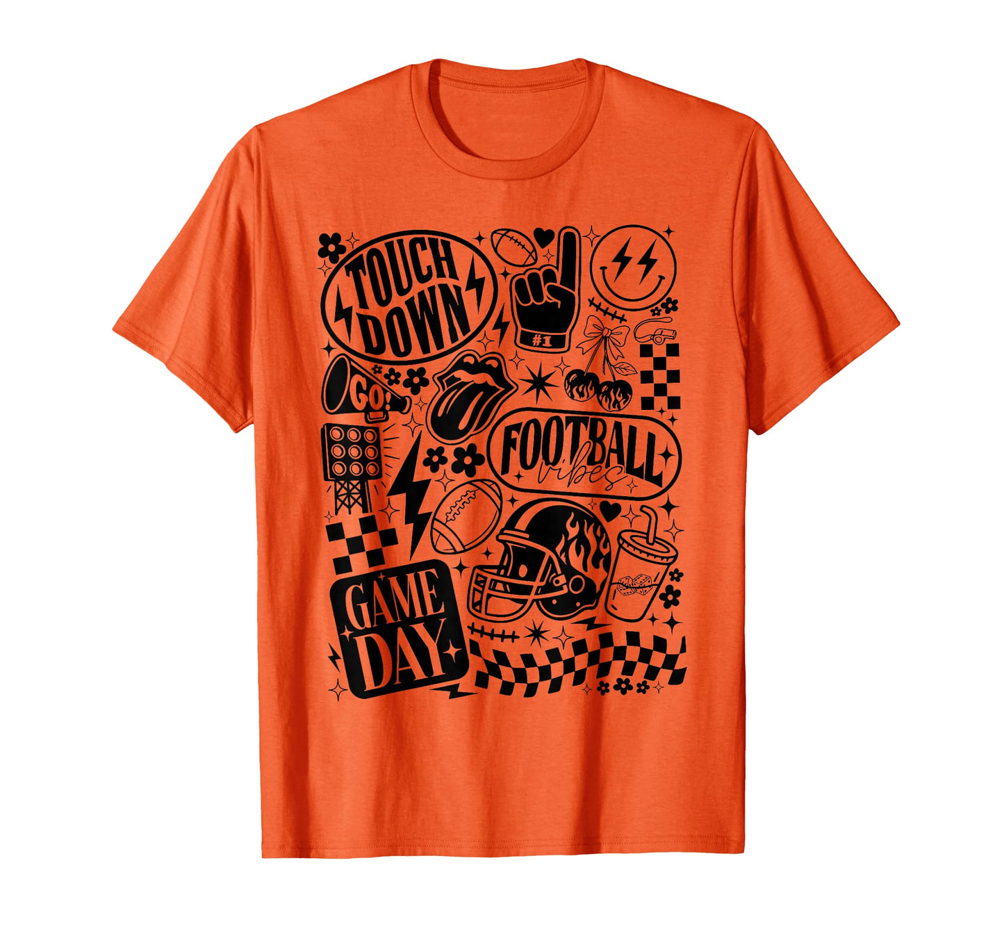 Cheerleader Football Mom Coquette Bow Game Day Women Girls T-Shirt