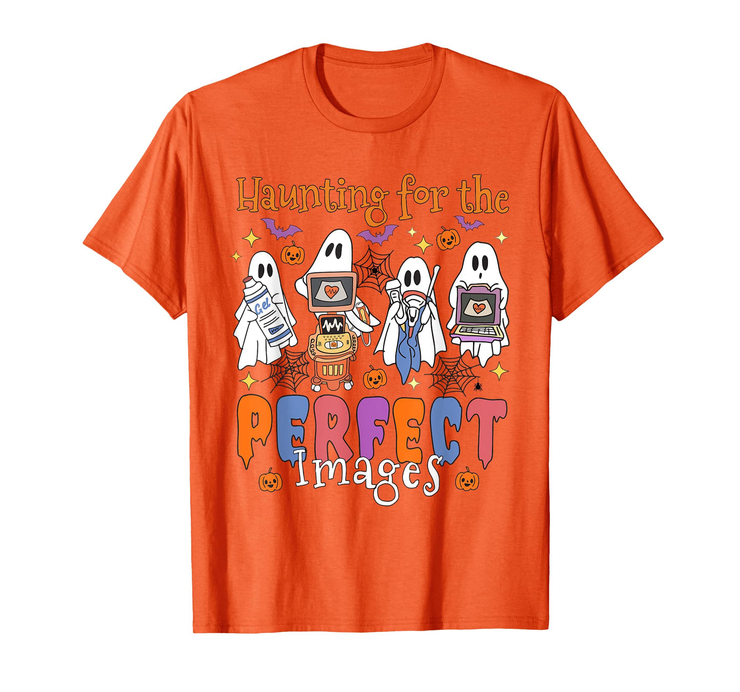 Women Halloween Sonographer Haunting For The Perfect Images T-Shirt