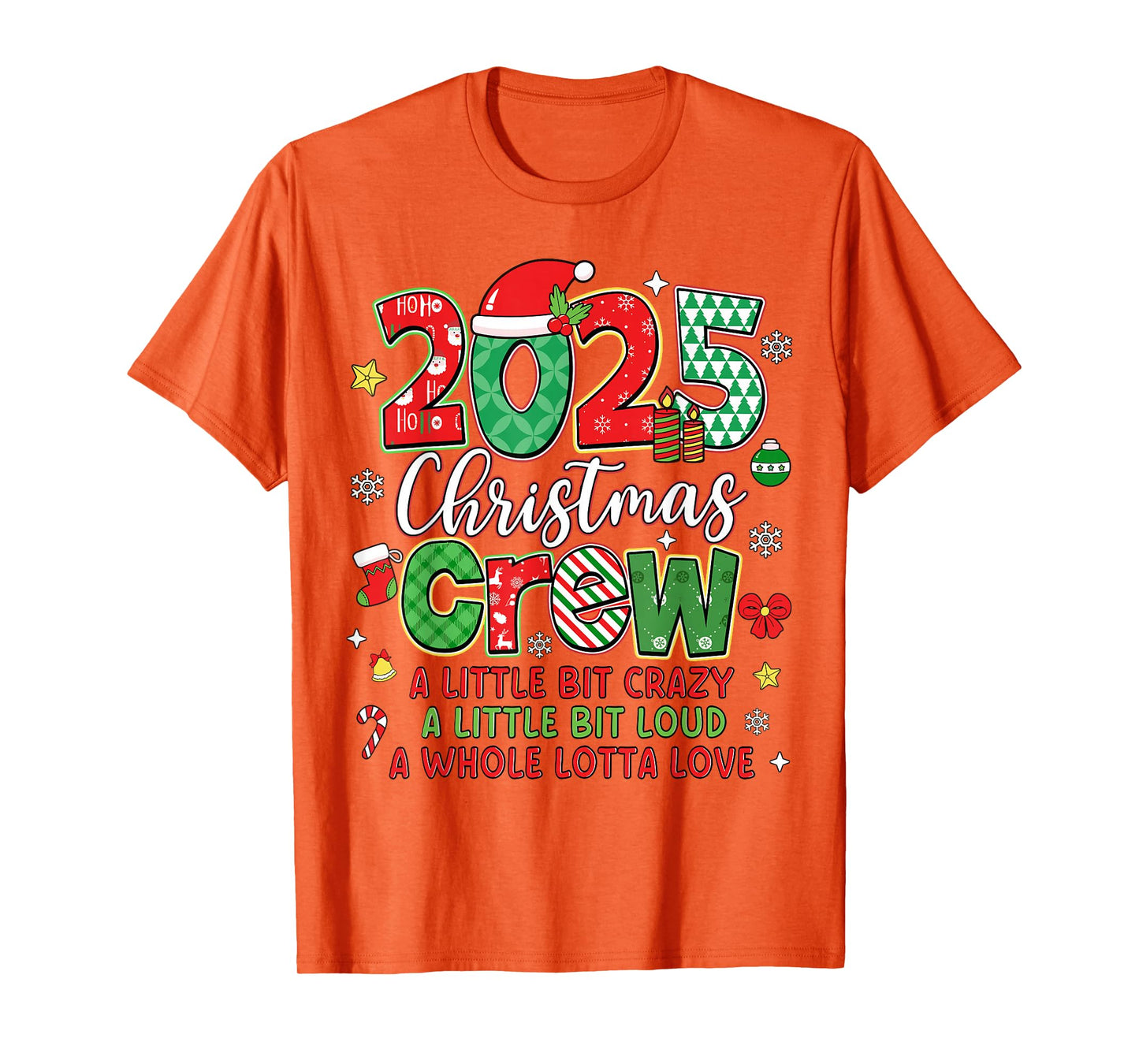 Christmas Crew 2025 Family Christmas Xmas Pajamas Matching T-Shirt