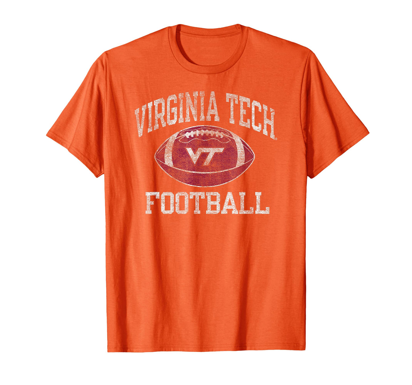 Virginia Tech Hokies Football Intensity Vintage Orange T-Shirt