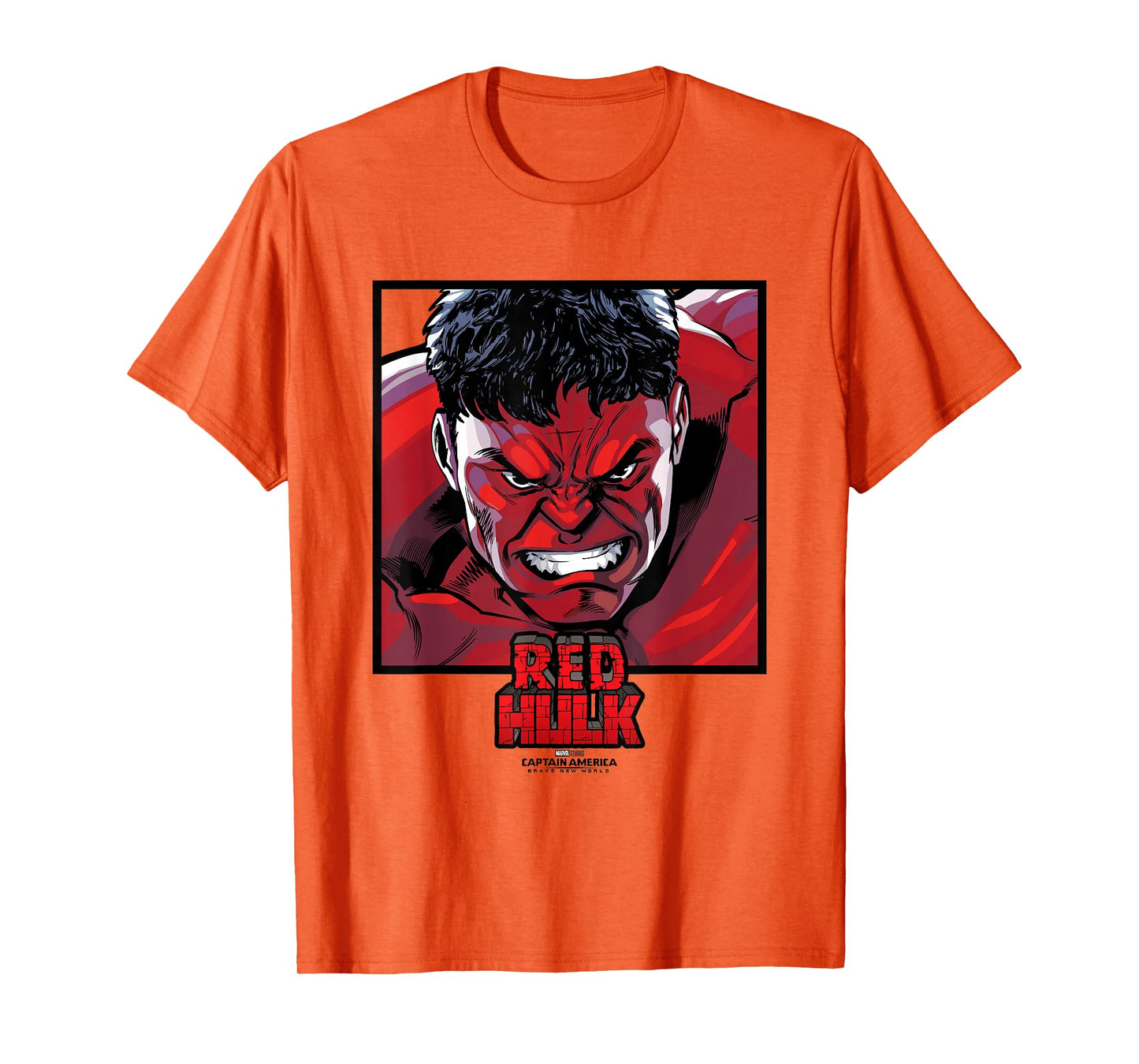 Marvel Captain America: Brave New World Red Hulk Face Panel T-Shirt