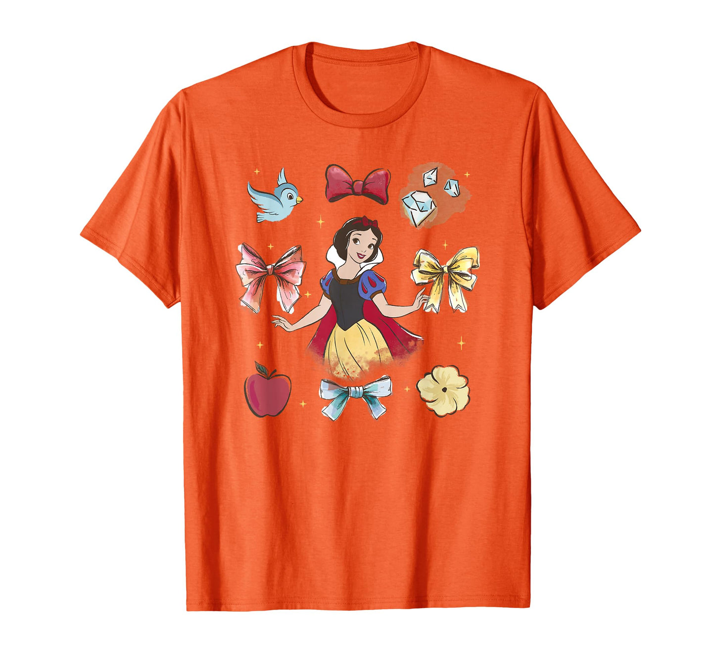 Disney Princess Snow White Beauty Iconic Watercolor Elements T-Shirt