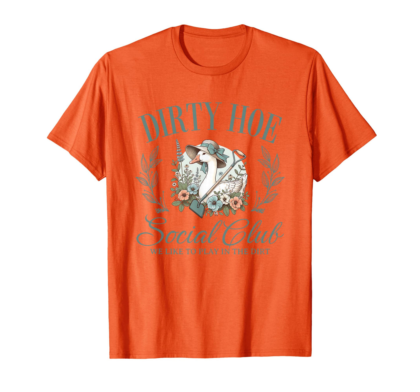 Dirty Hoe Gardening Social Club Retro 1980s Country Goose T-Shirt