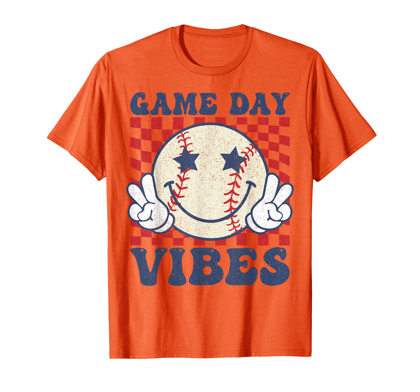 Game Day Vibes Baseball Retro Groovy Baseball Boys Girls T-Shirt