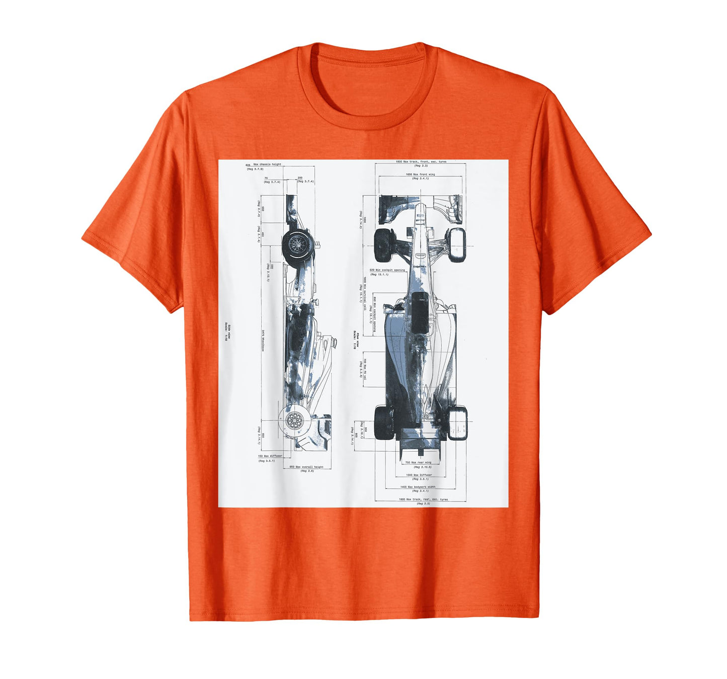 Race Motorsport Racing Blueprint Mechanical Engineering T-Shirt