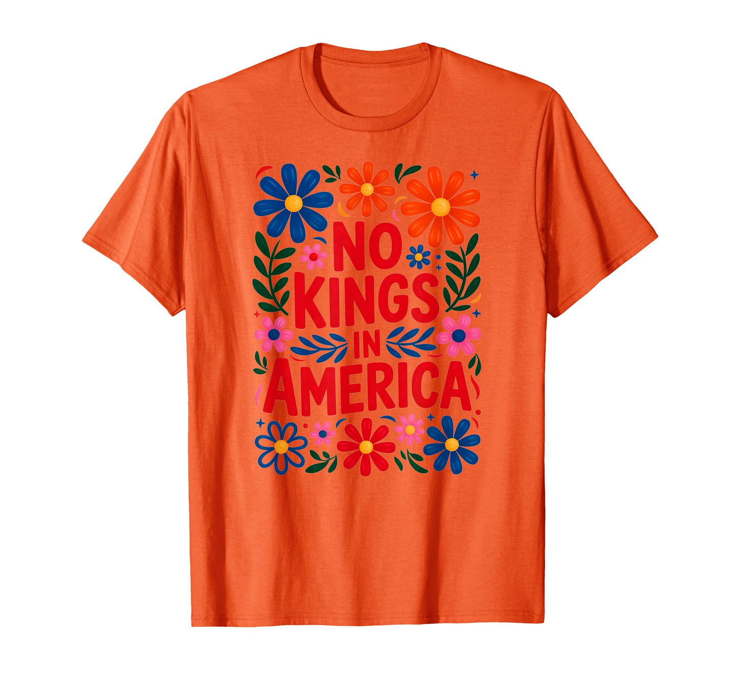 No Kings in America Floral Wildflowers Women T-Shirt