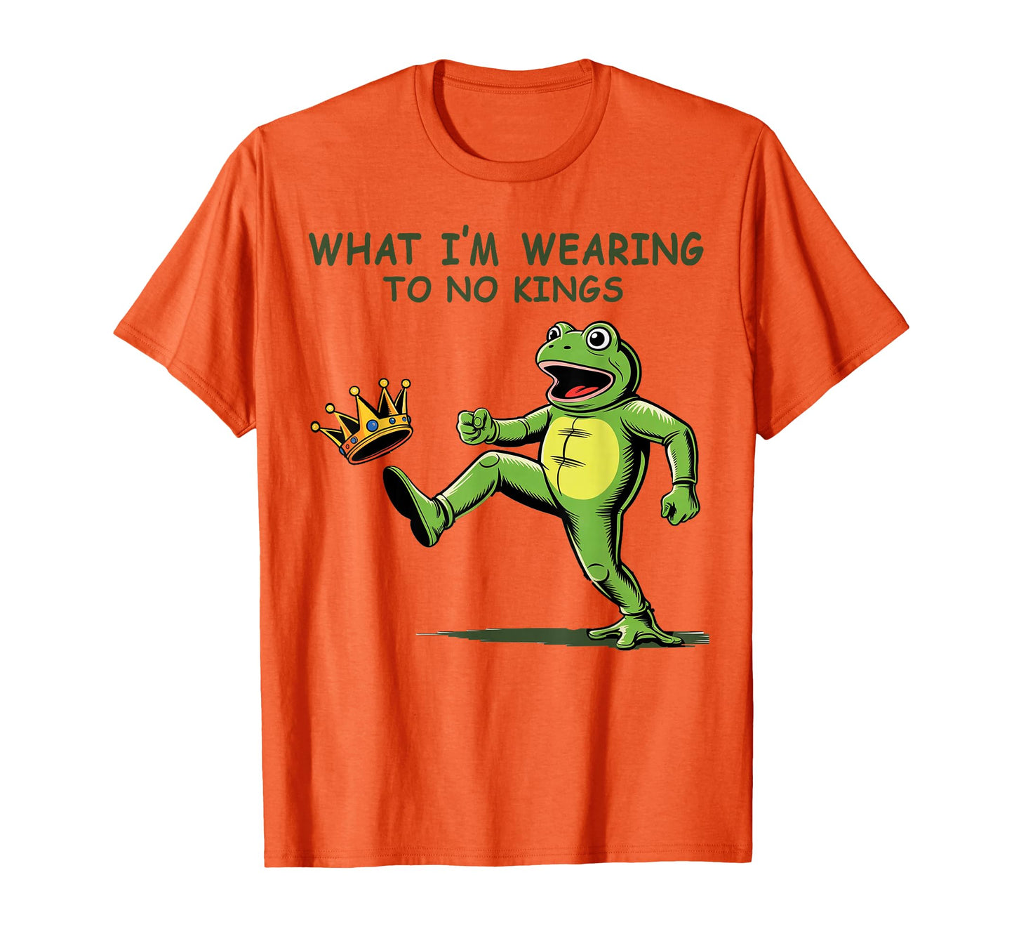 No King Frog tee Frogs Together Strong, Funny Design T-Shirt
