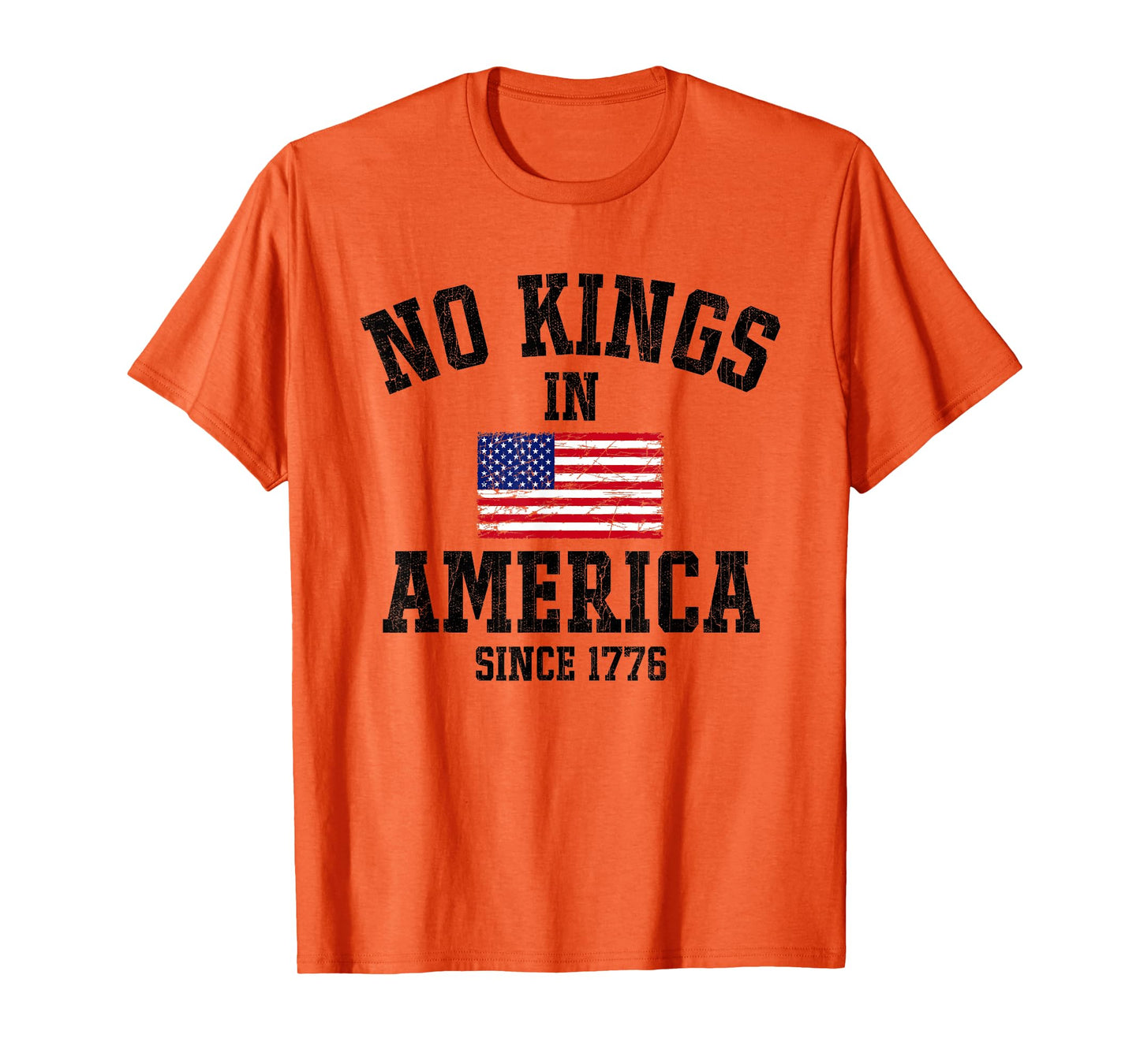 No Kings In America Since 1776 4th Of July Patriotic US Flag T-Shirt