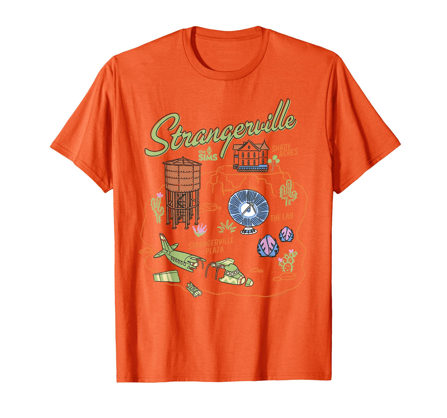 The Sims Visit Strangerville Map Video Game T-Shirt