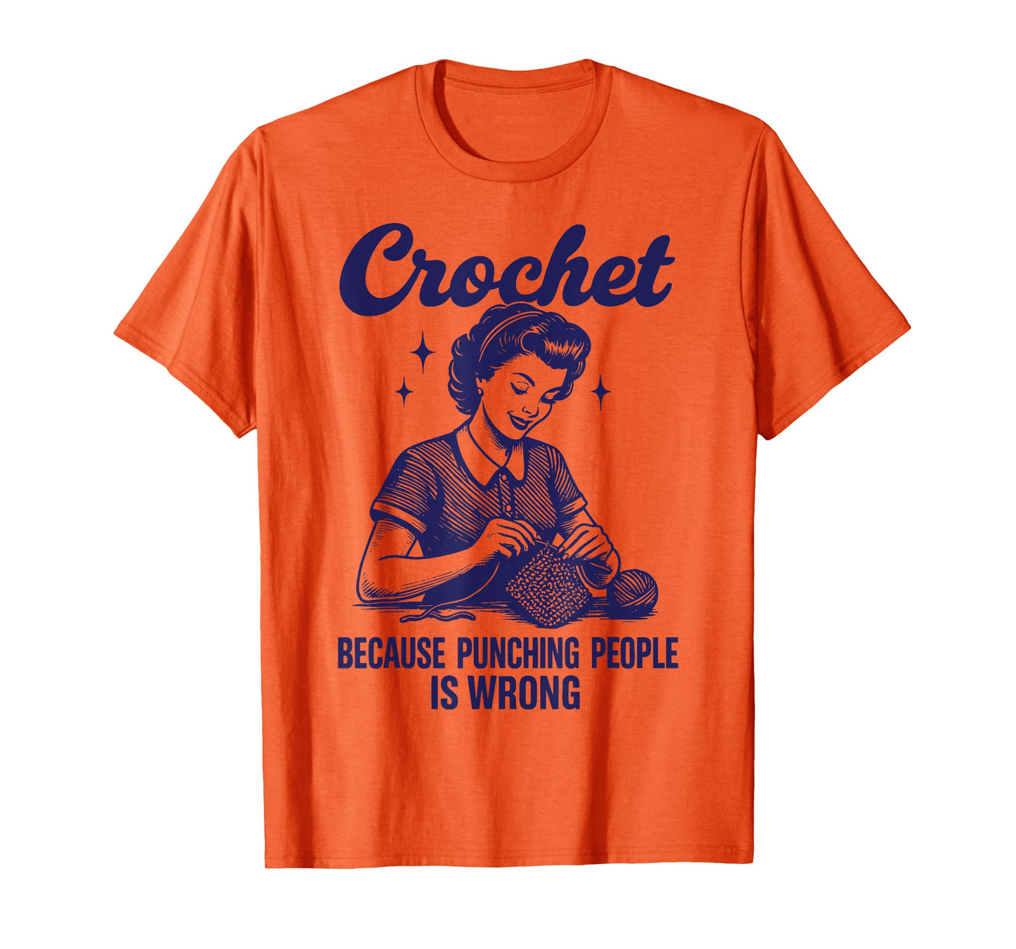 Crochet Because Punching People Is Wrong T-Shirt