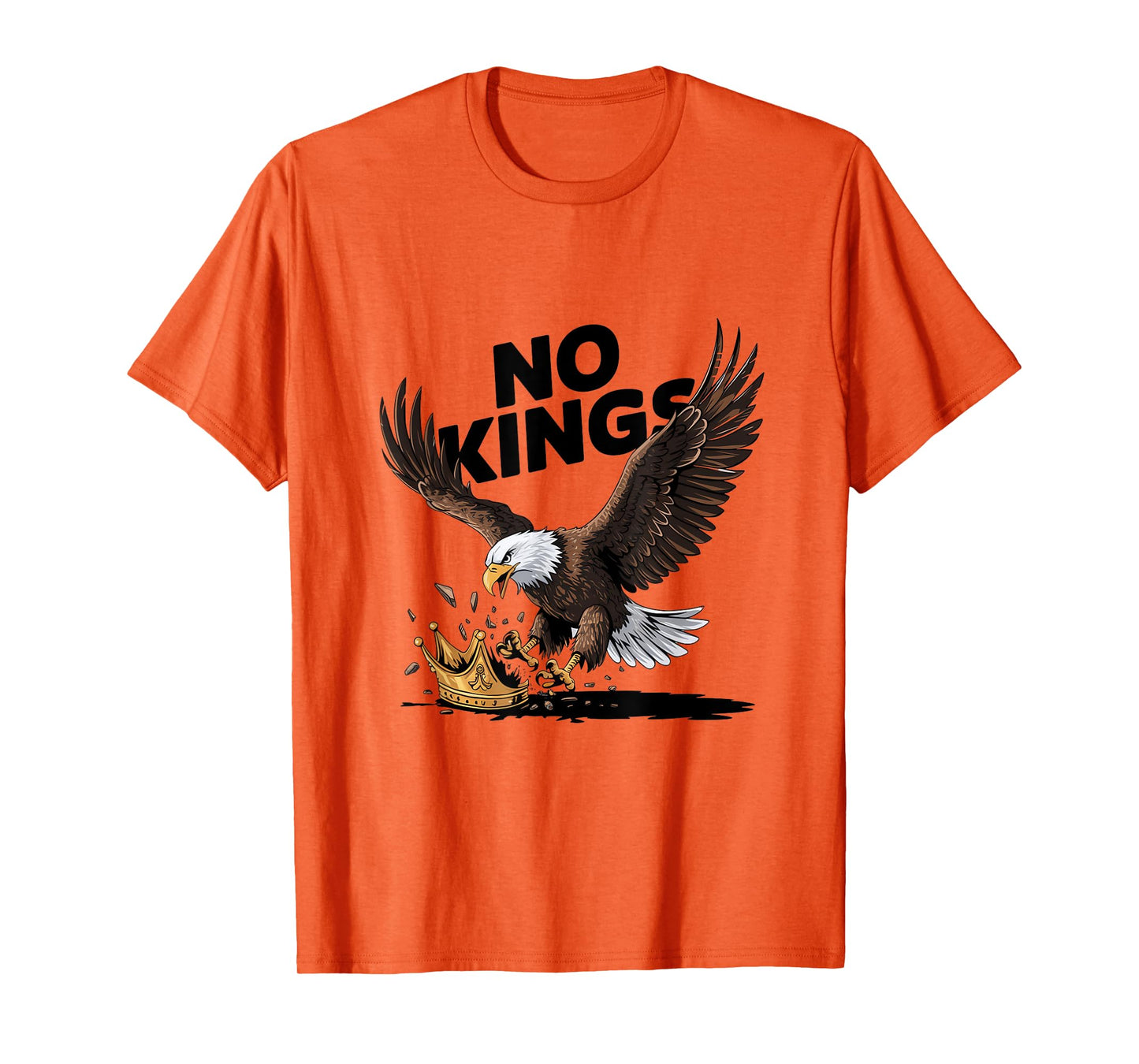 No Kings In America Bald Eagle Patriotic T-Shirt