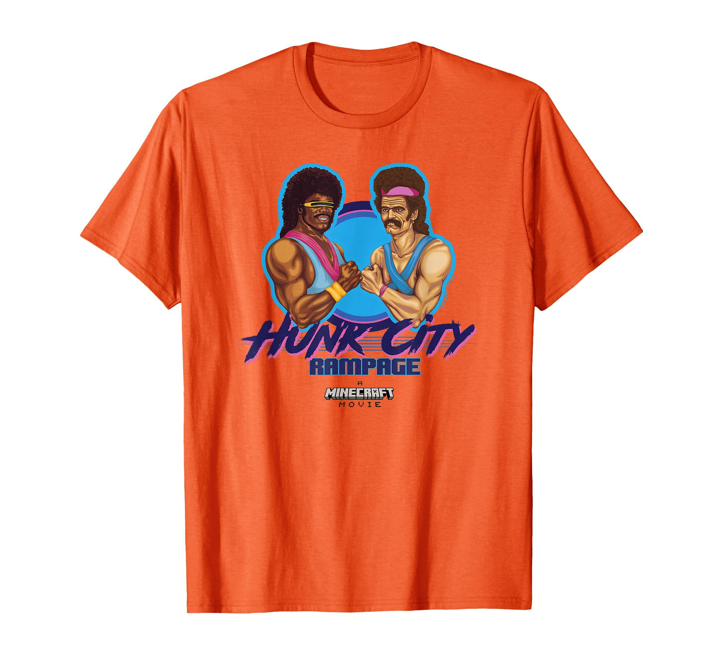 A Minecraft Movie Hunk City Rampage Powerful 90's Logo T-Shirt