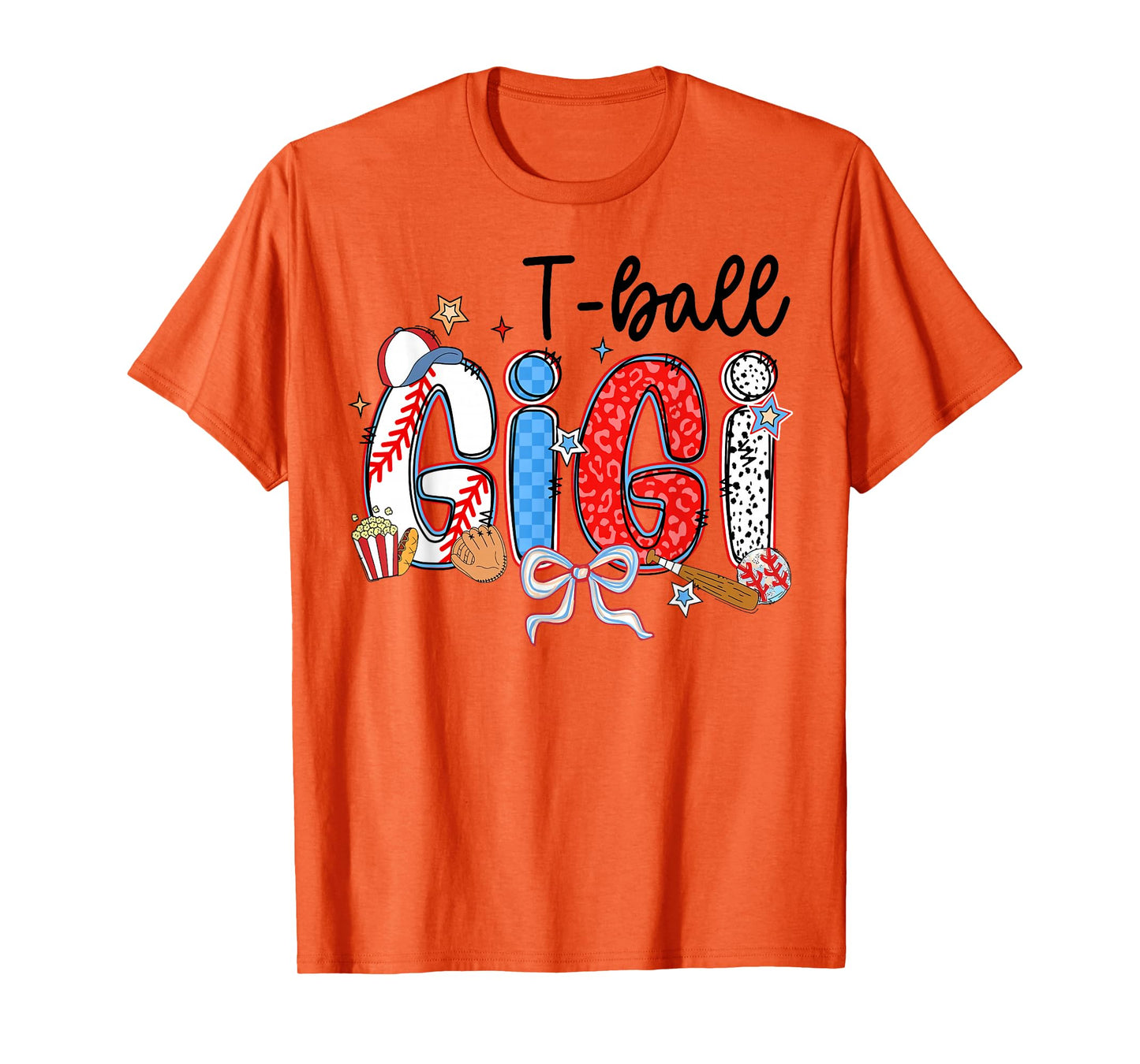 T Ball Gigi Coquette Bow Tee Ball Matching Women Girls T-Shirt