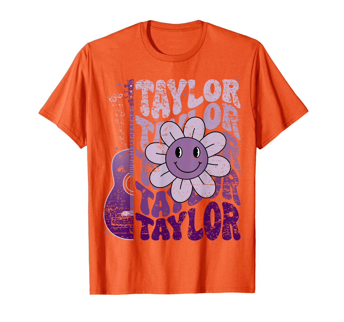 Taylor First Name I Love Taylor Girl Groovy 80's Vintage T-Shirt