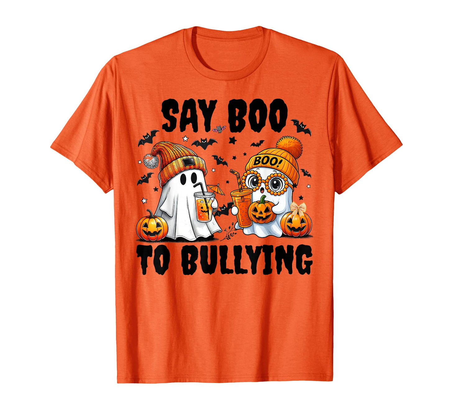 Say Boo to Bullying Ghost Halloween Unity Day Anti Bullying T-Shirt