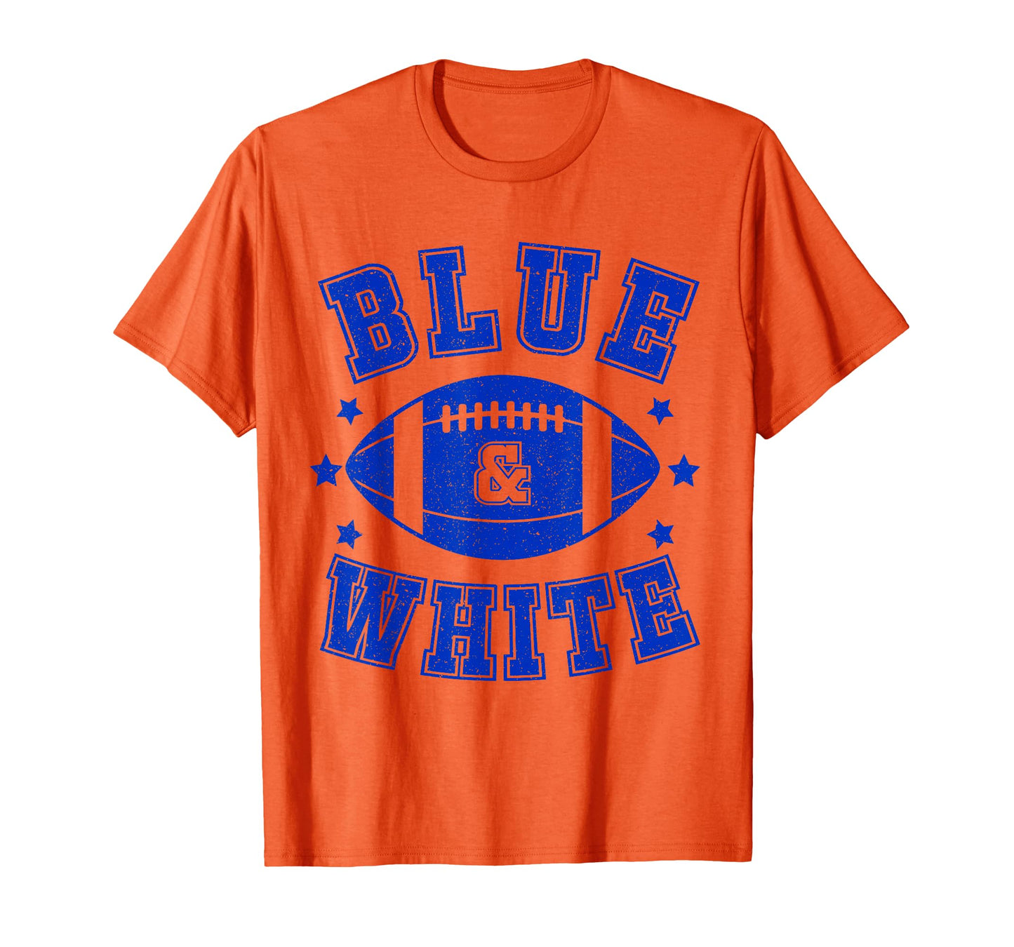 On Gameday Football We Wear Blue And White School Spirit T-Shirt